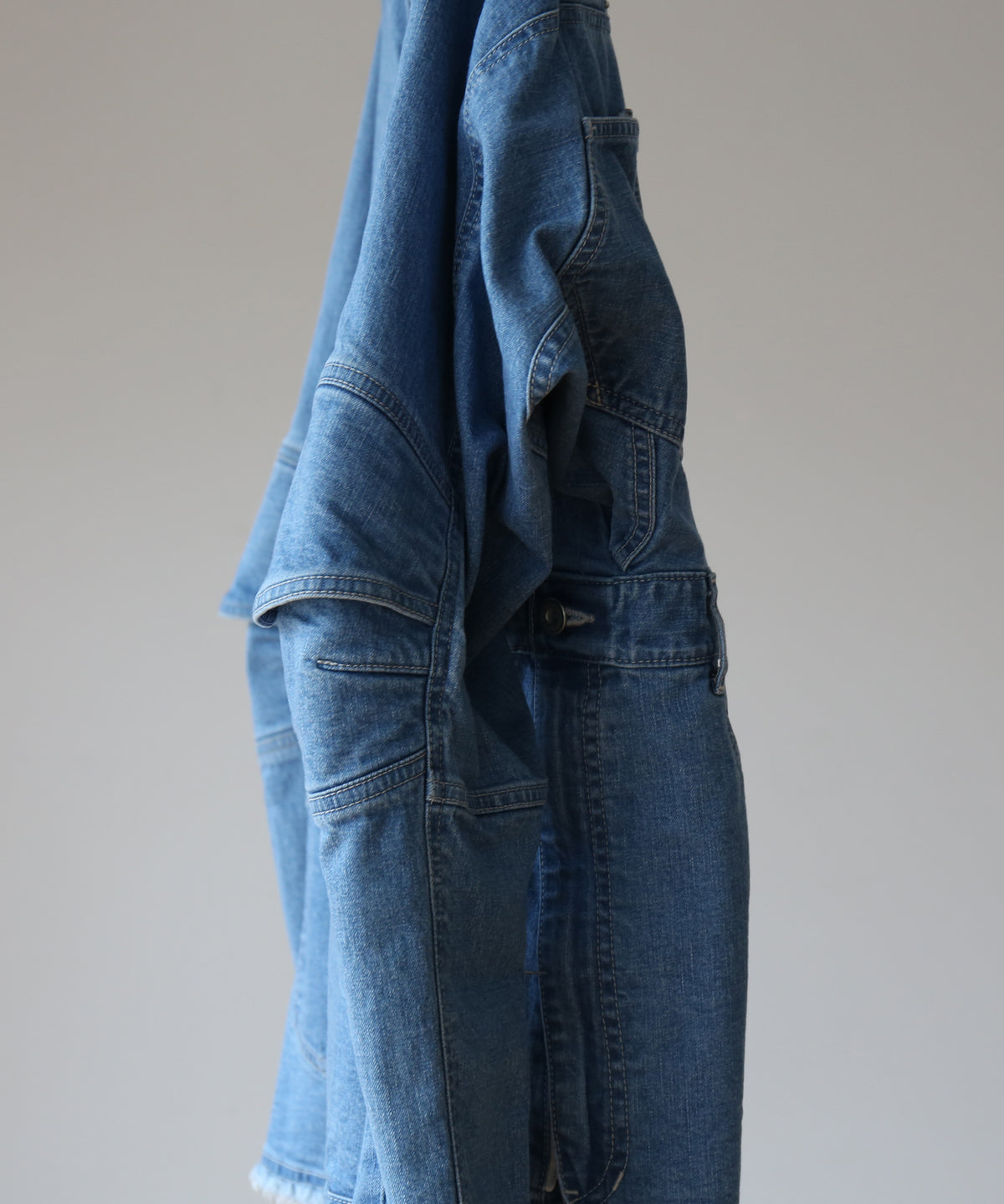 WHOWHAT Puzzle denim jacket "INDIGO FADE"