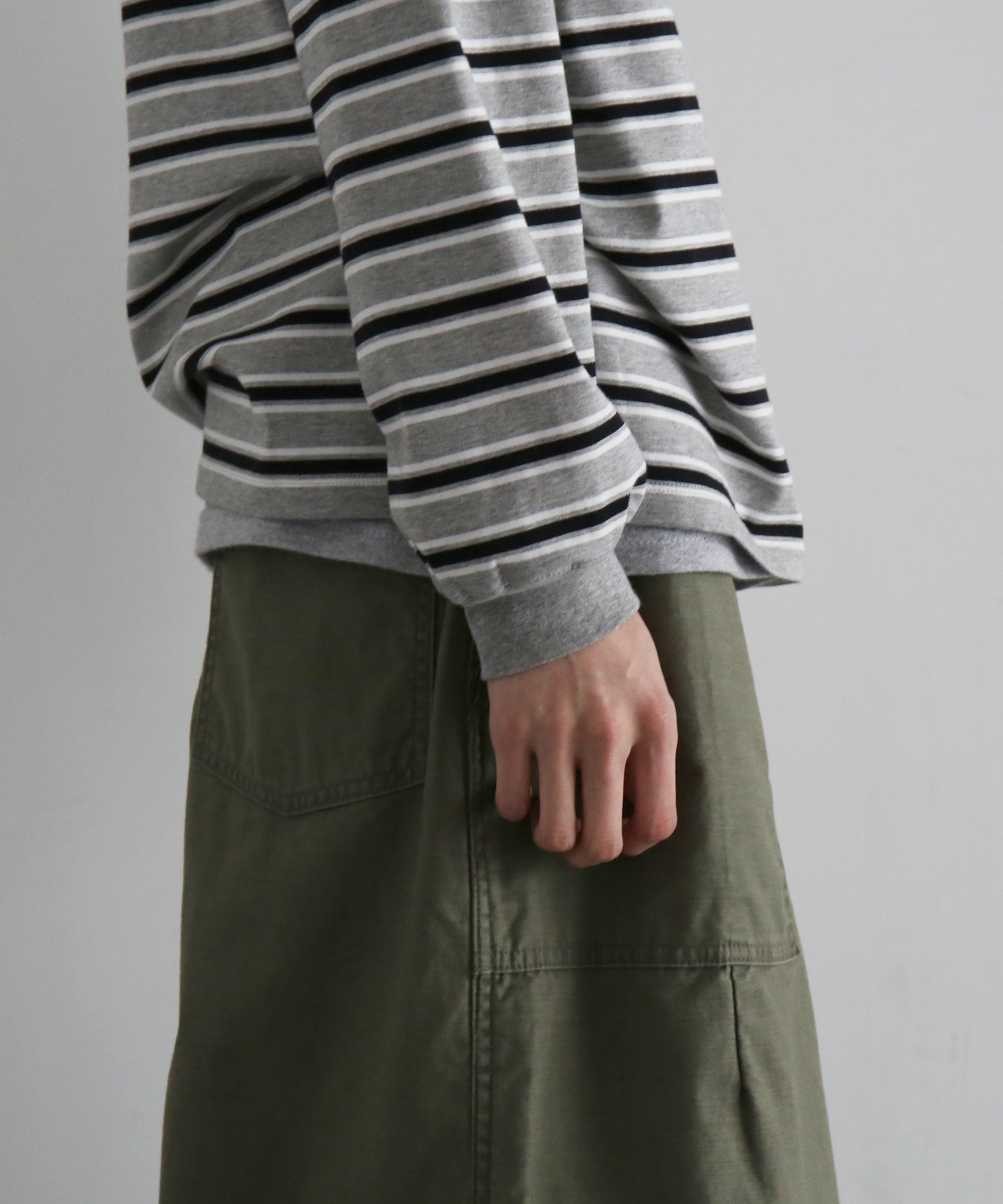 KAIKO C neck border l/s t-shirt “FIGURE”