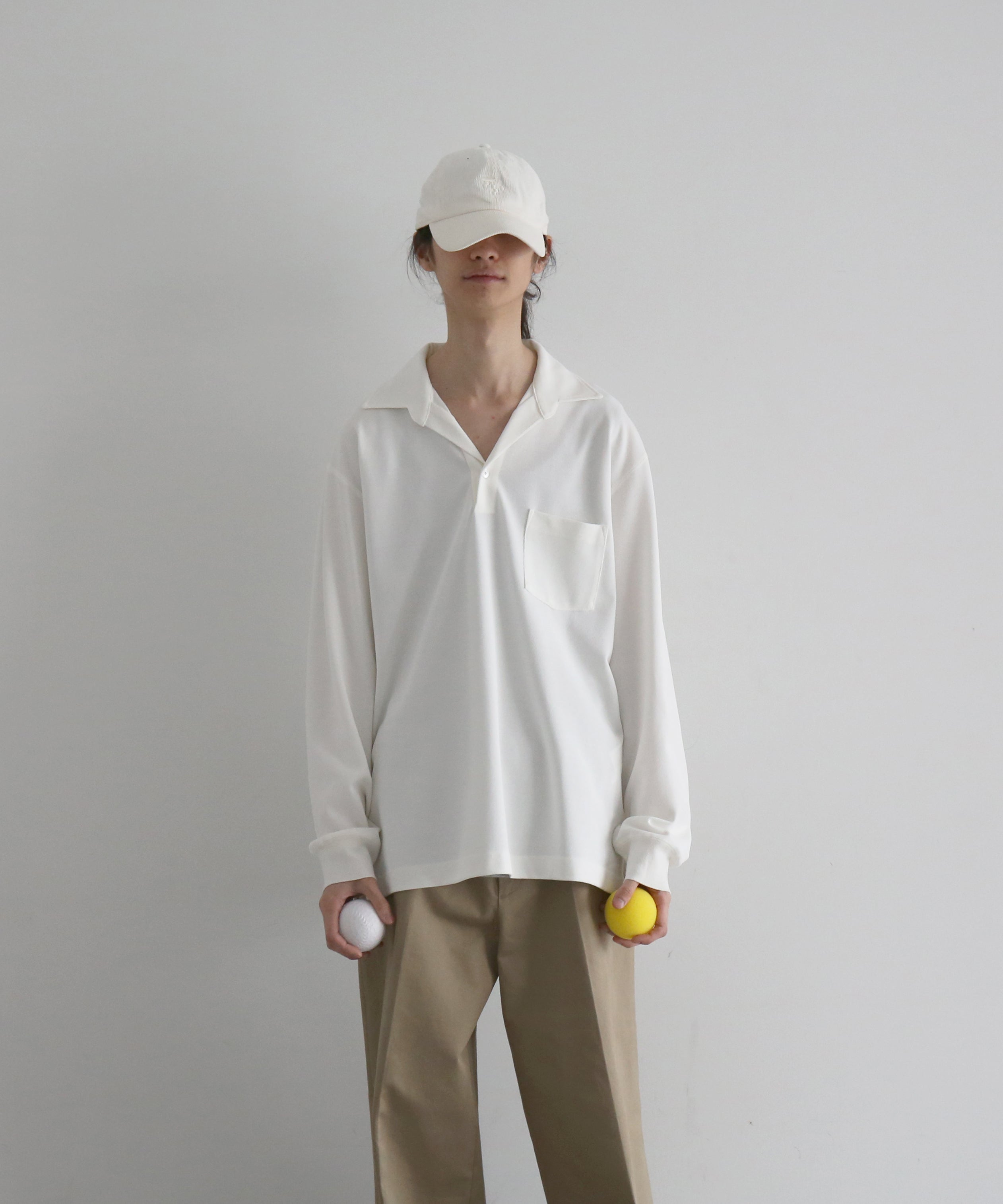 NEONSIGN Unfinished polo "hcs" ls "OFF WHITE"