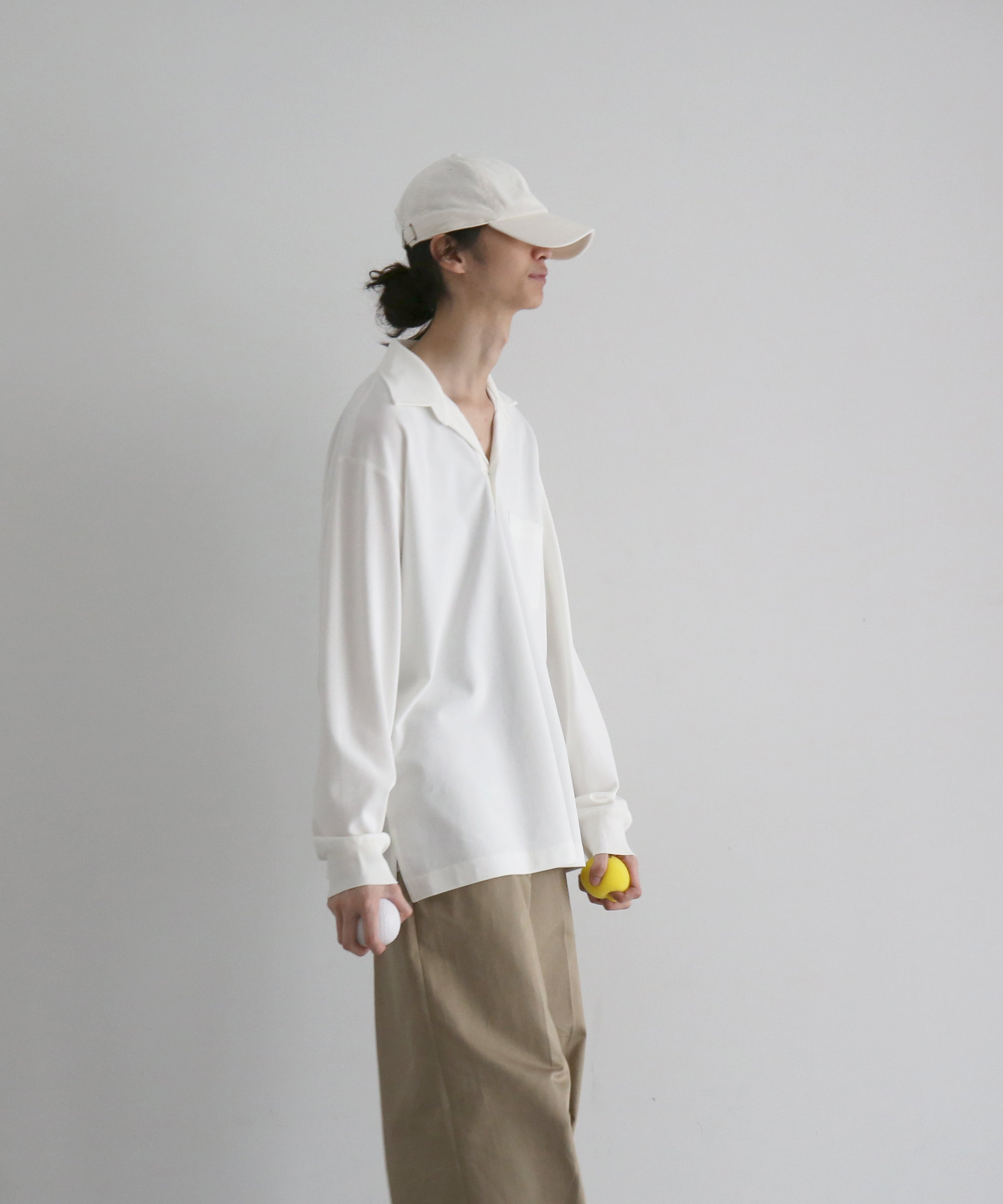 NEONSIGN Unfinished polo "hcs" ls "OFF WHITE"