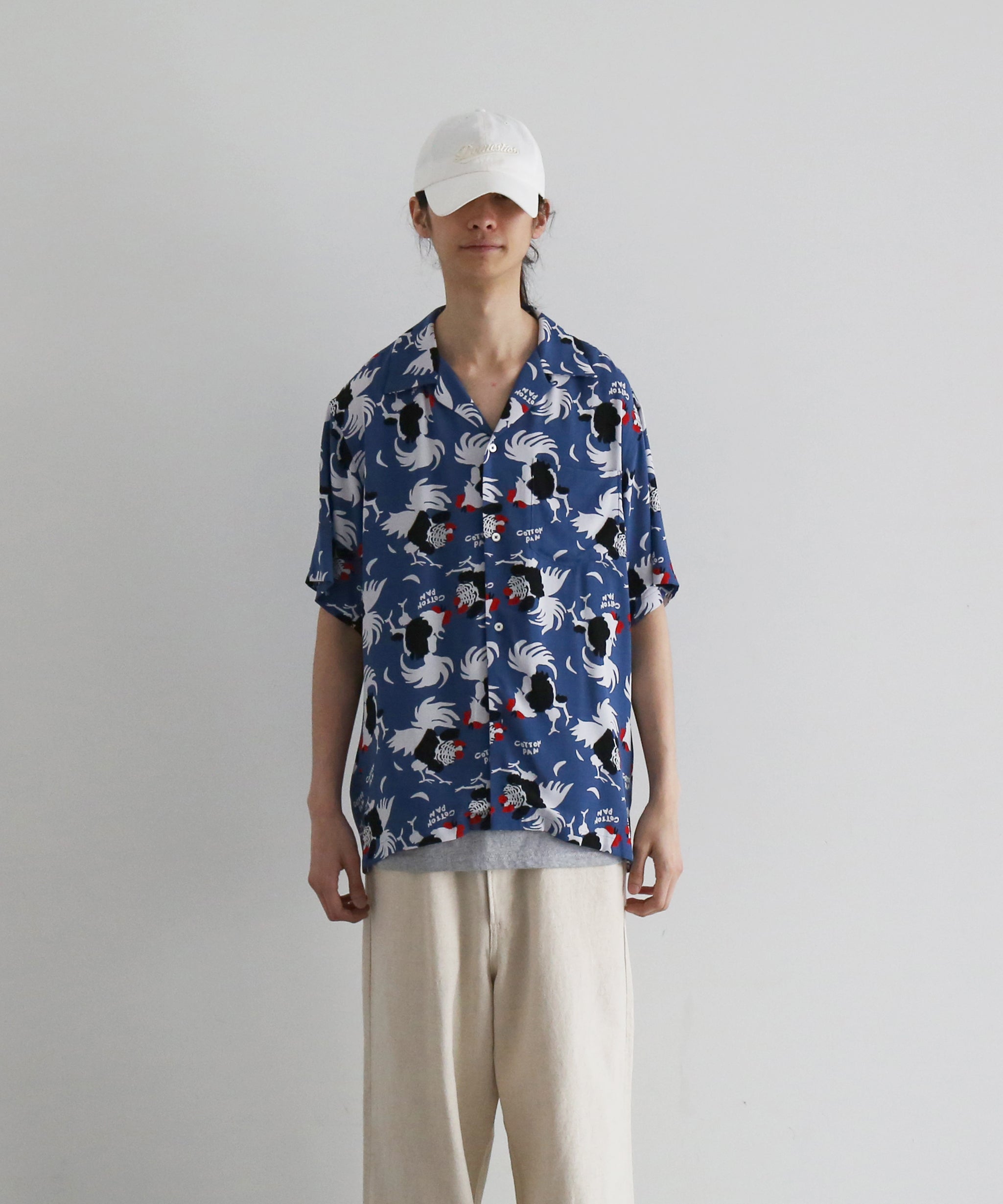 COTTON PAN【コットンパン】Rooster s/s レーヨンシャツ 