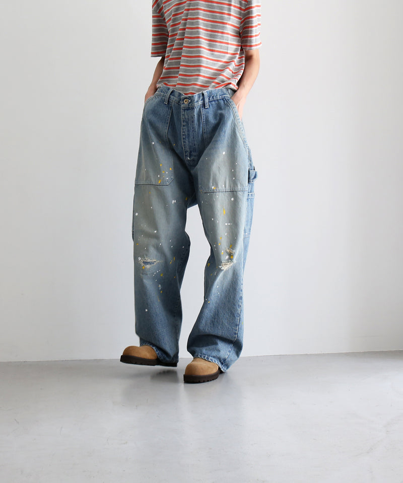DIGAWEL Distressed painter jeans "FADE-NAVY"
