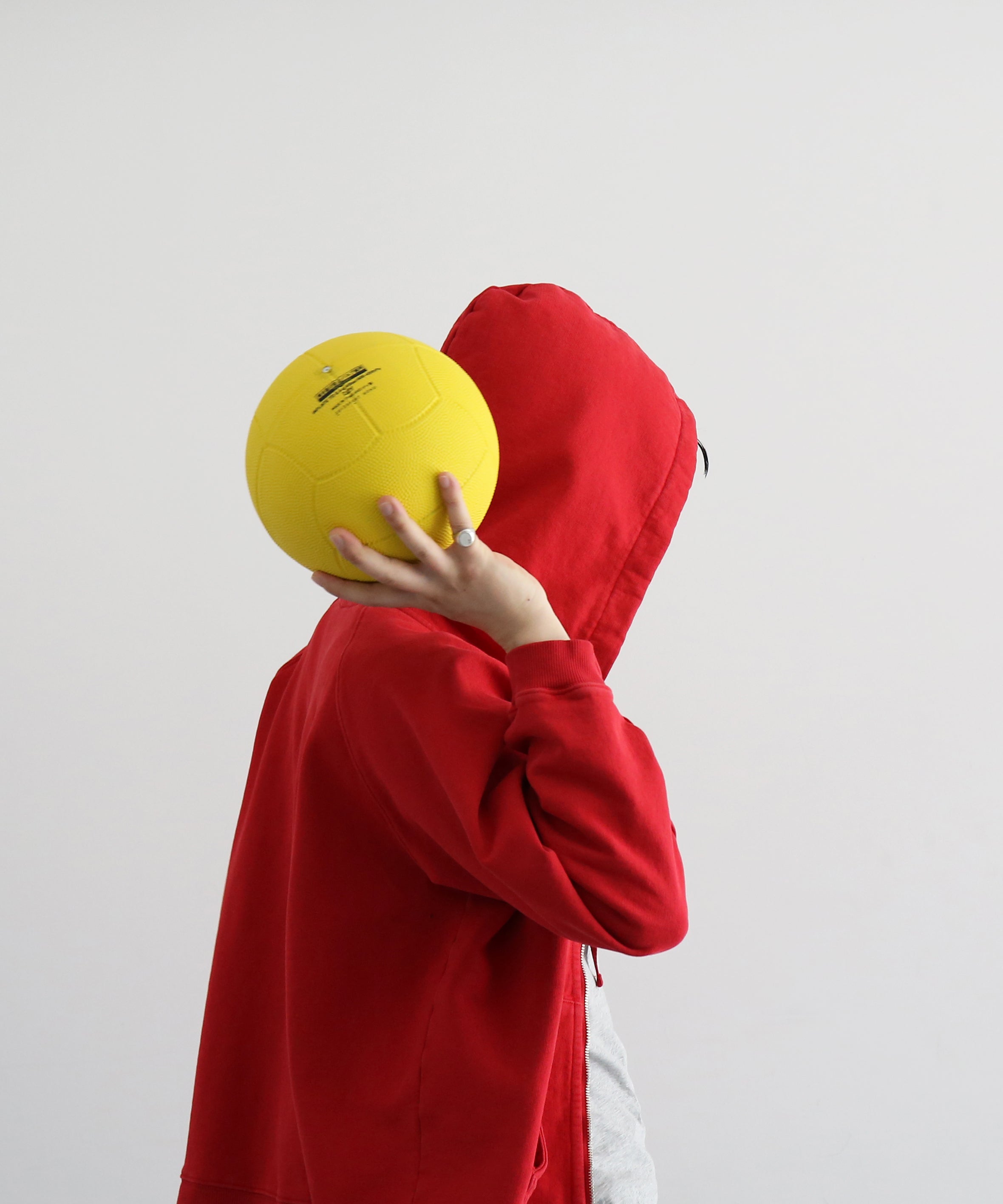 SECOND/LAYER Rola zip hoodie "WASHED RED"
