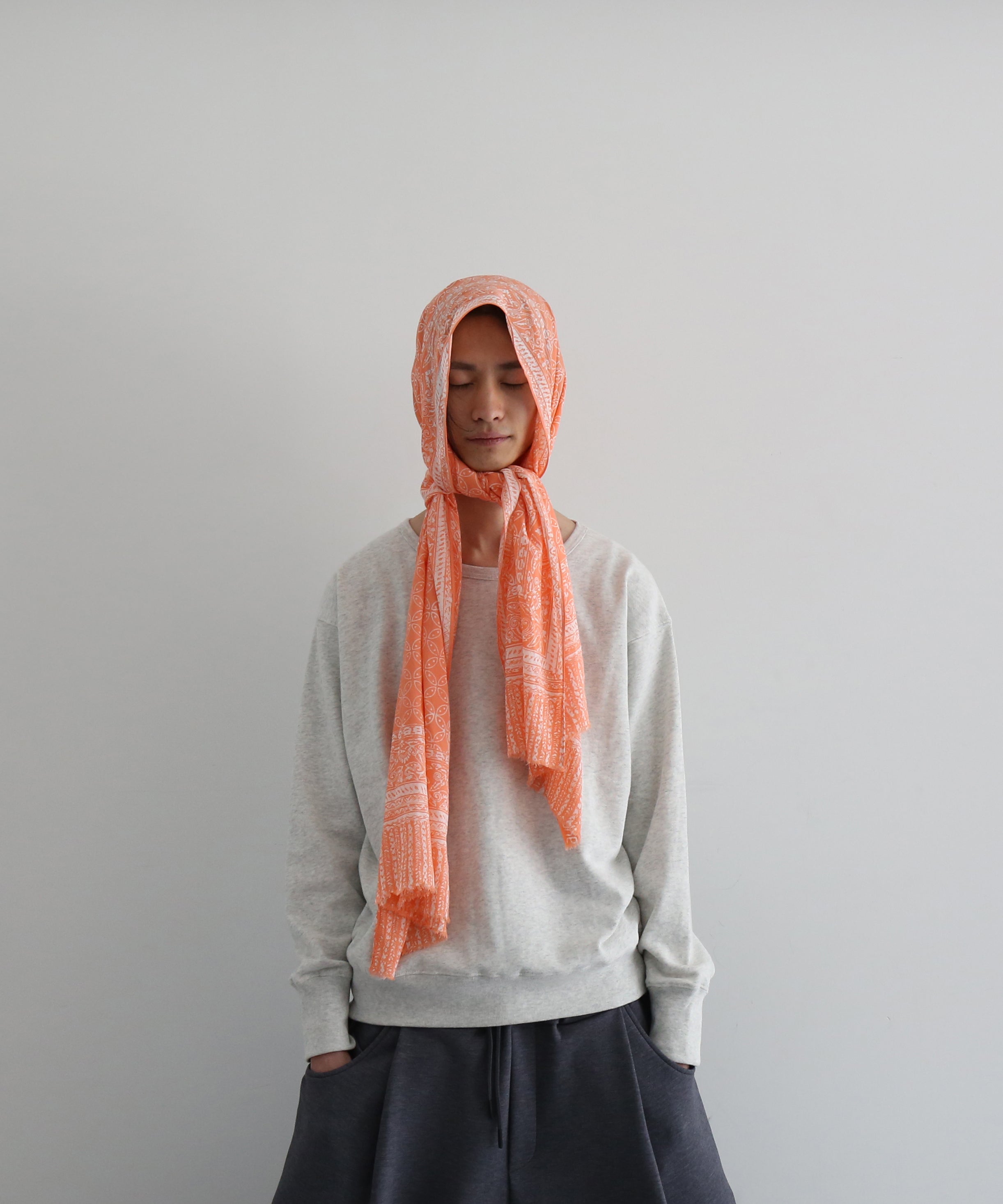 rajabrooke Batic wau stole "SALMON PINK"