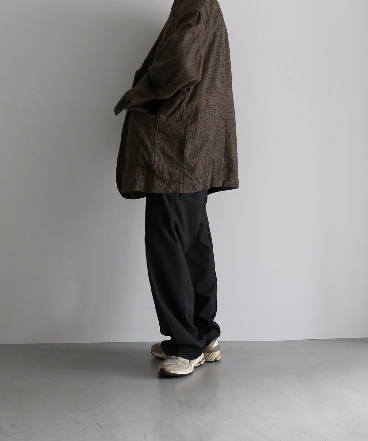 ensou. Hypersized blazer / a. "BROWN GUN CLUB"