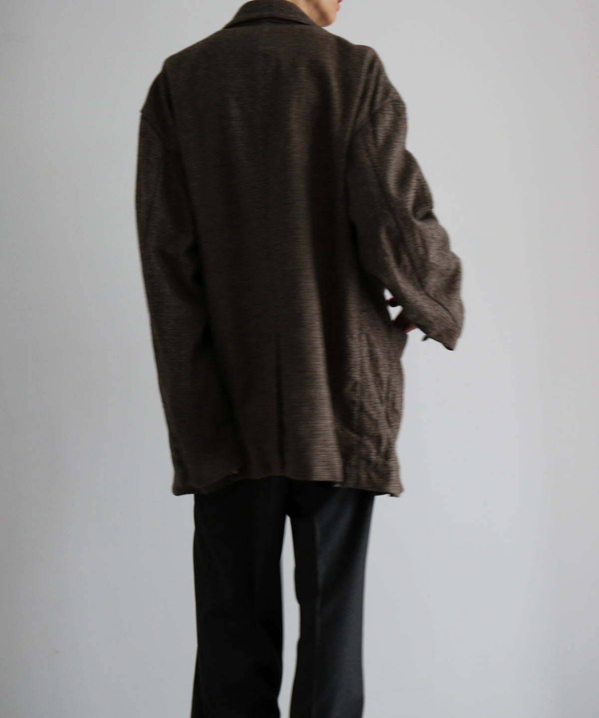 ensou. Hypersized blazer / a. "BROWN GUN CLUB"