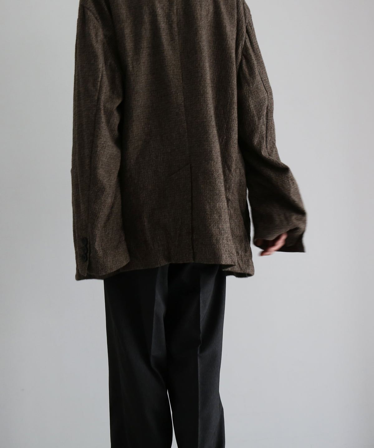 ensou. Hypersized blazer / a. "BROWN GUN CLUB"