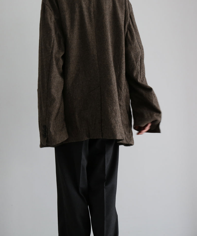 ensou. Hypersized blazer / a. "BROWN GUN CLUB"