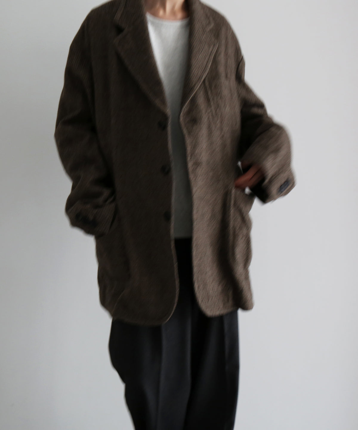 ensou. Hypersized blazer / a. "BROWN GUN CLUB"