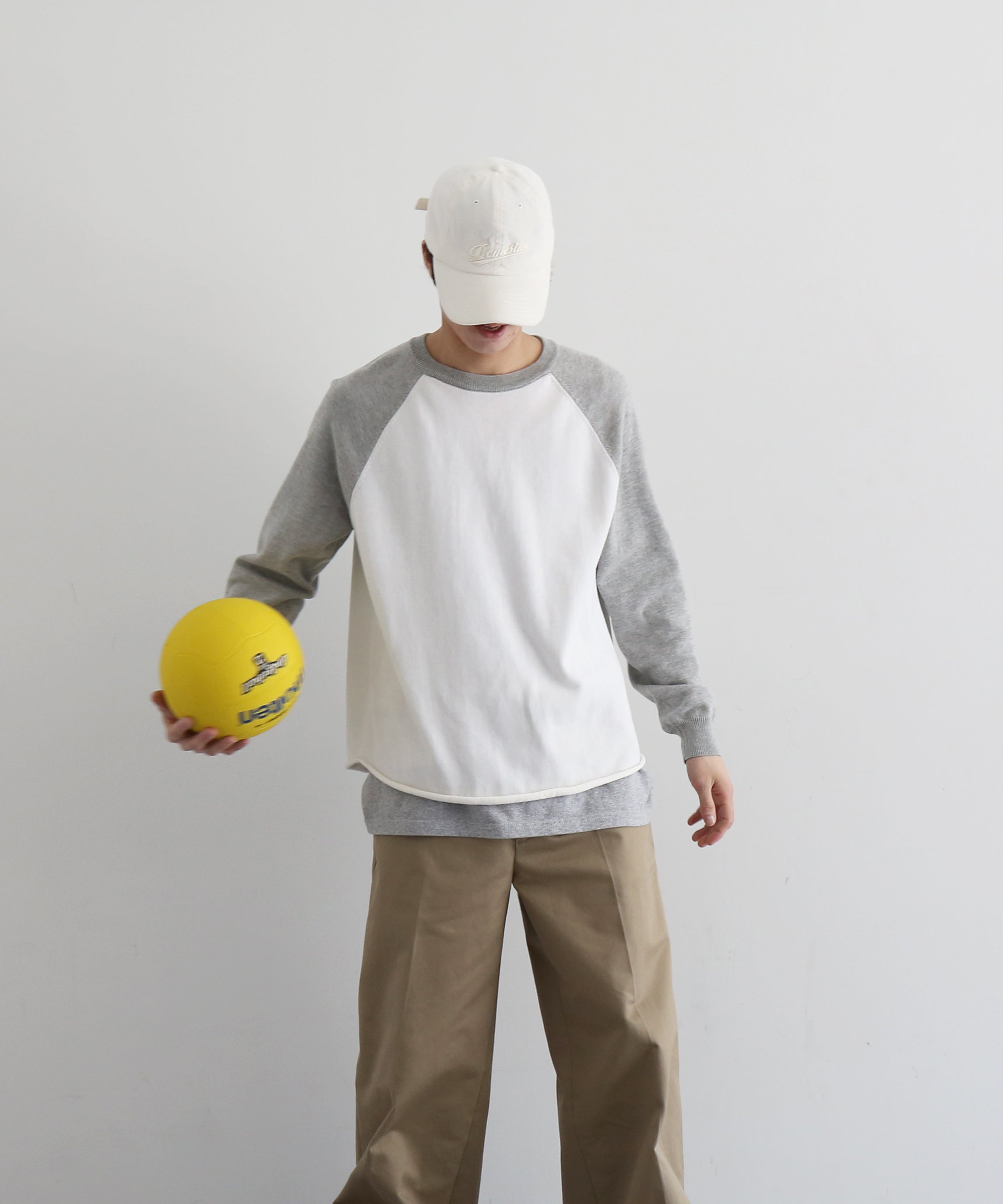 KAIKO Base ball knit "GRAY"