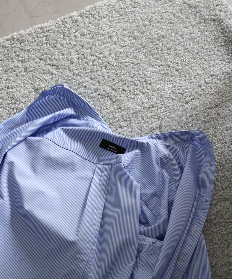 ensou. Rough cut shirt  / b. "BLUE STRIPE"