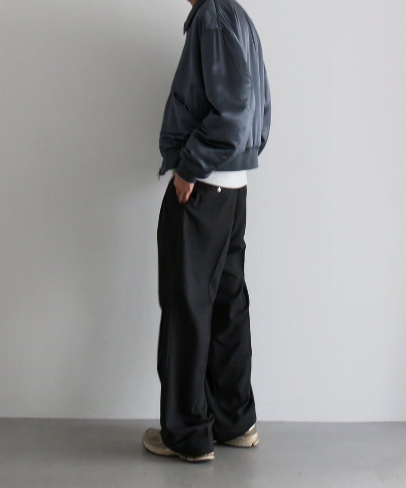 SECOND/LAYER Aces satin club jacket "GRAY"