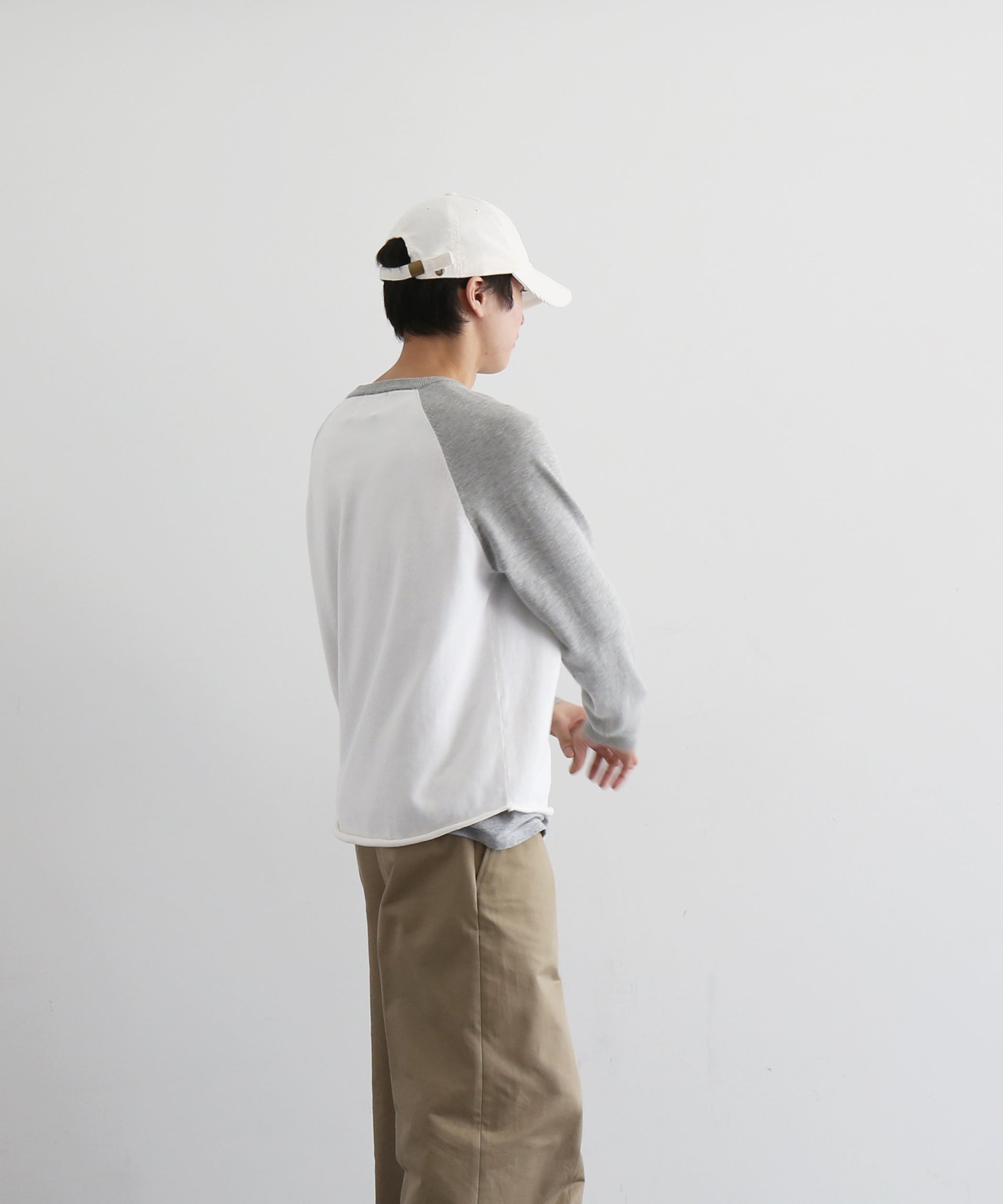 KAIKO Base ball knit "GRAY"