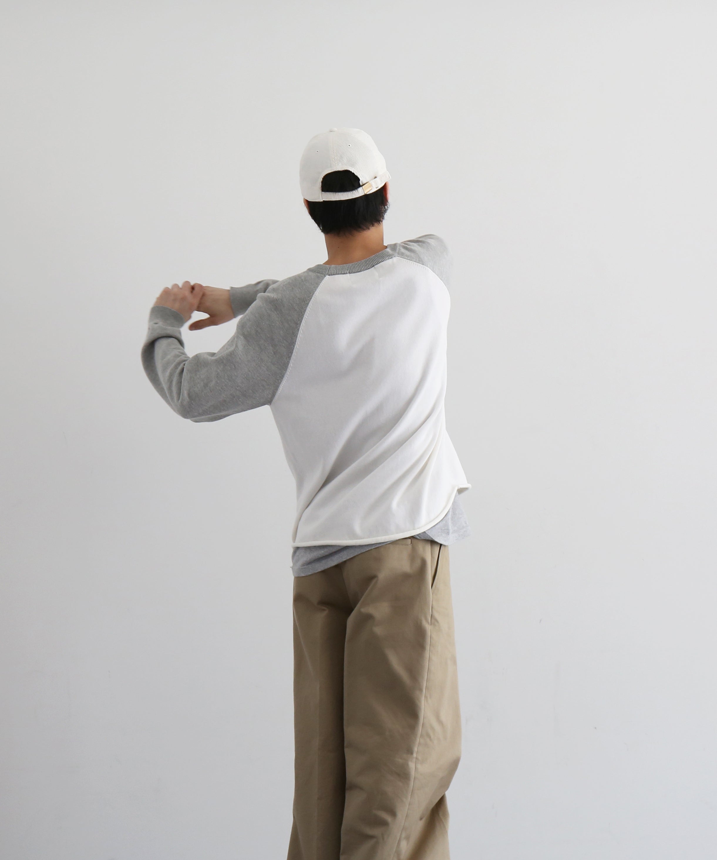 KAIKO Base ball knit "GRAY"