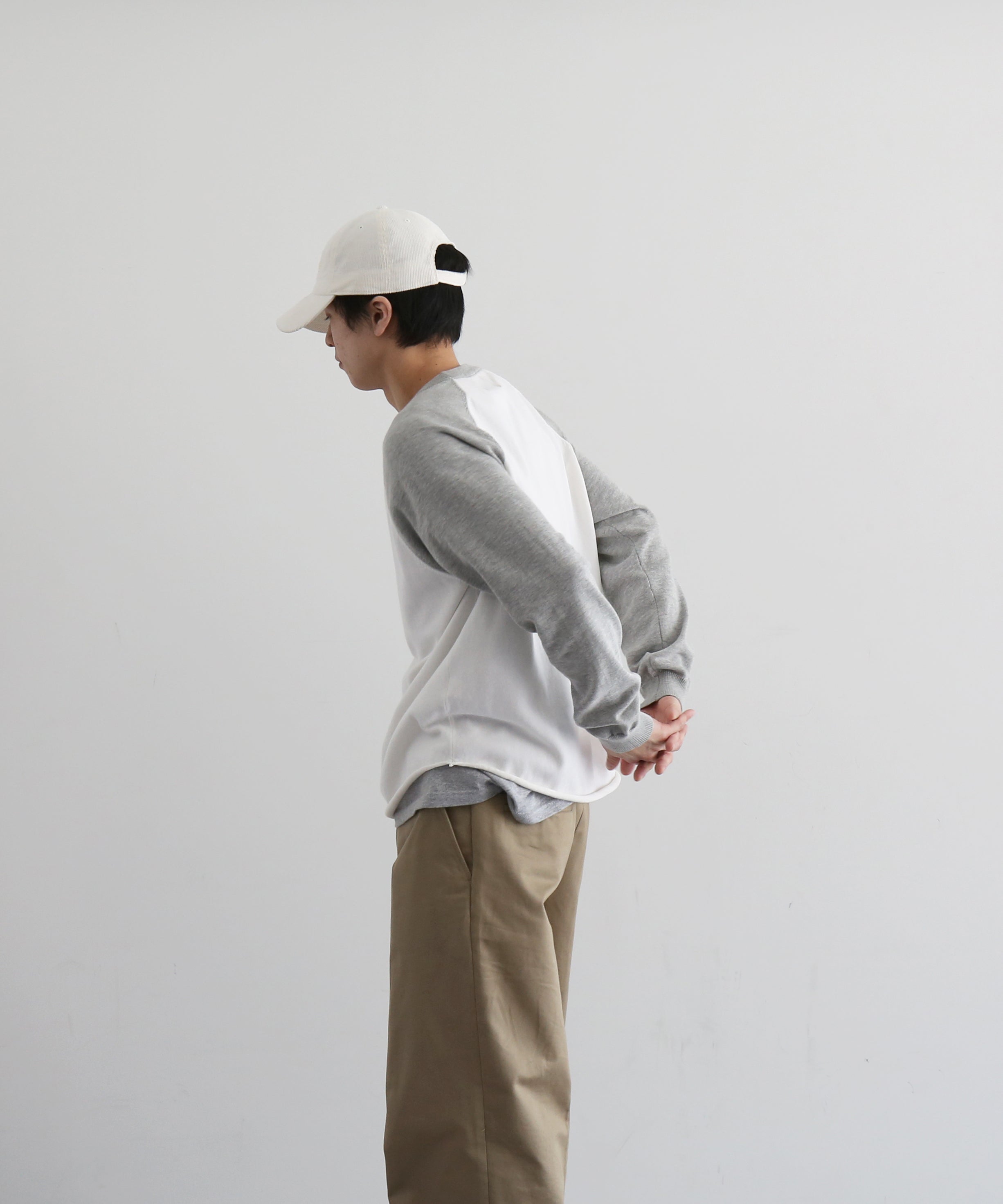 KAIKO Base ball knit "GRAY"