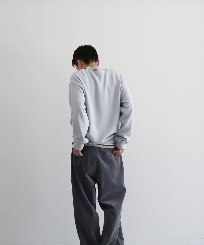 【EXCLUSIVE】crepuscule Co/ra moss stitch skipper "BLUE GRAY"