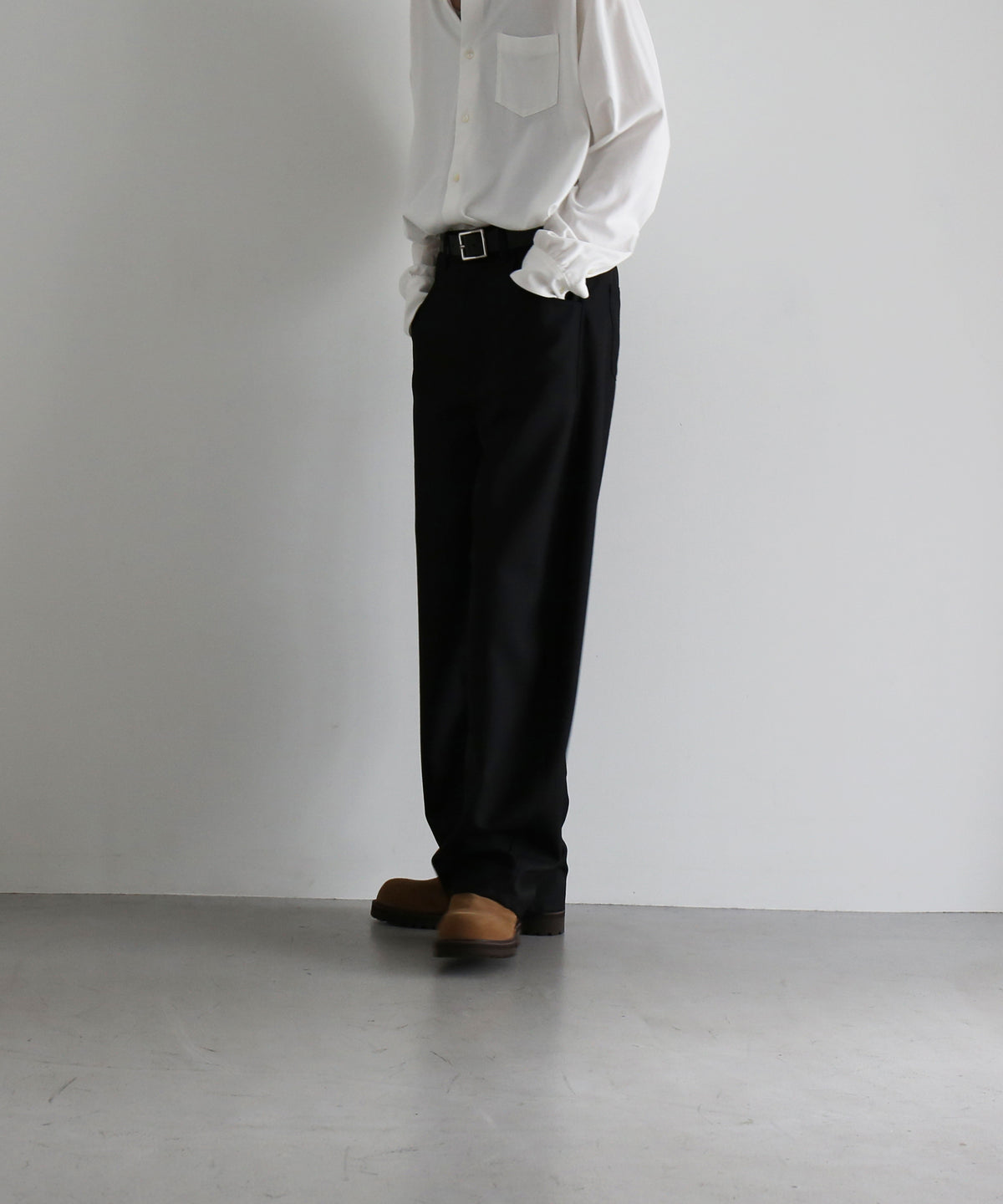 sefr Gino trouser "FINE BLACK WOOL"
