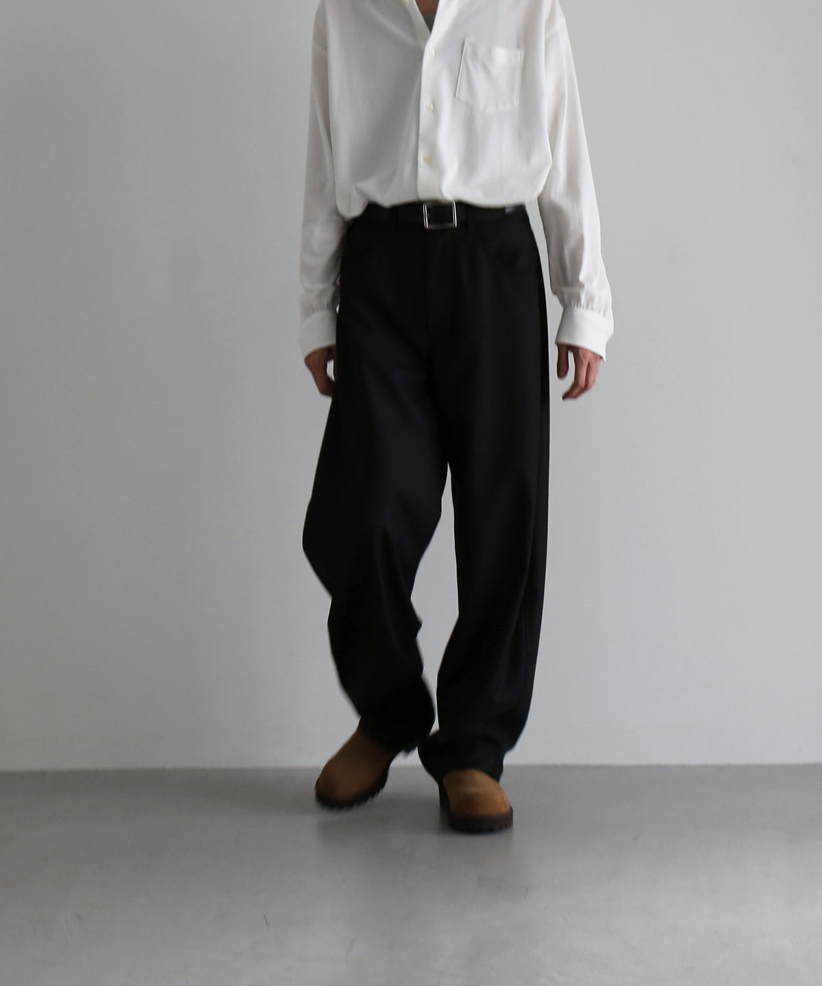 sefr Gino trouser "FINE BLACK WOOL"