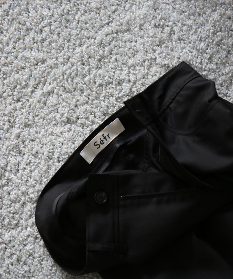 sefr Gino trouser "FINE BLACK WOOL"