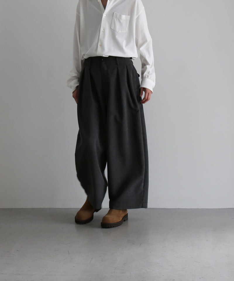 my beautiful landlet 2 tuck corduroy wide pants "BLACK"