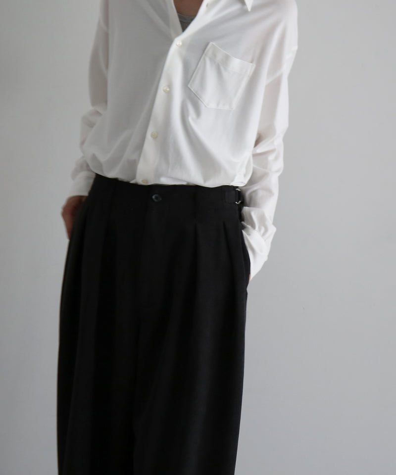 my beautiful landlet 2 tuck corduroy wide pants "BLACK"