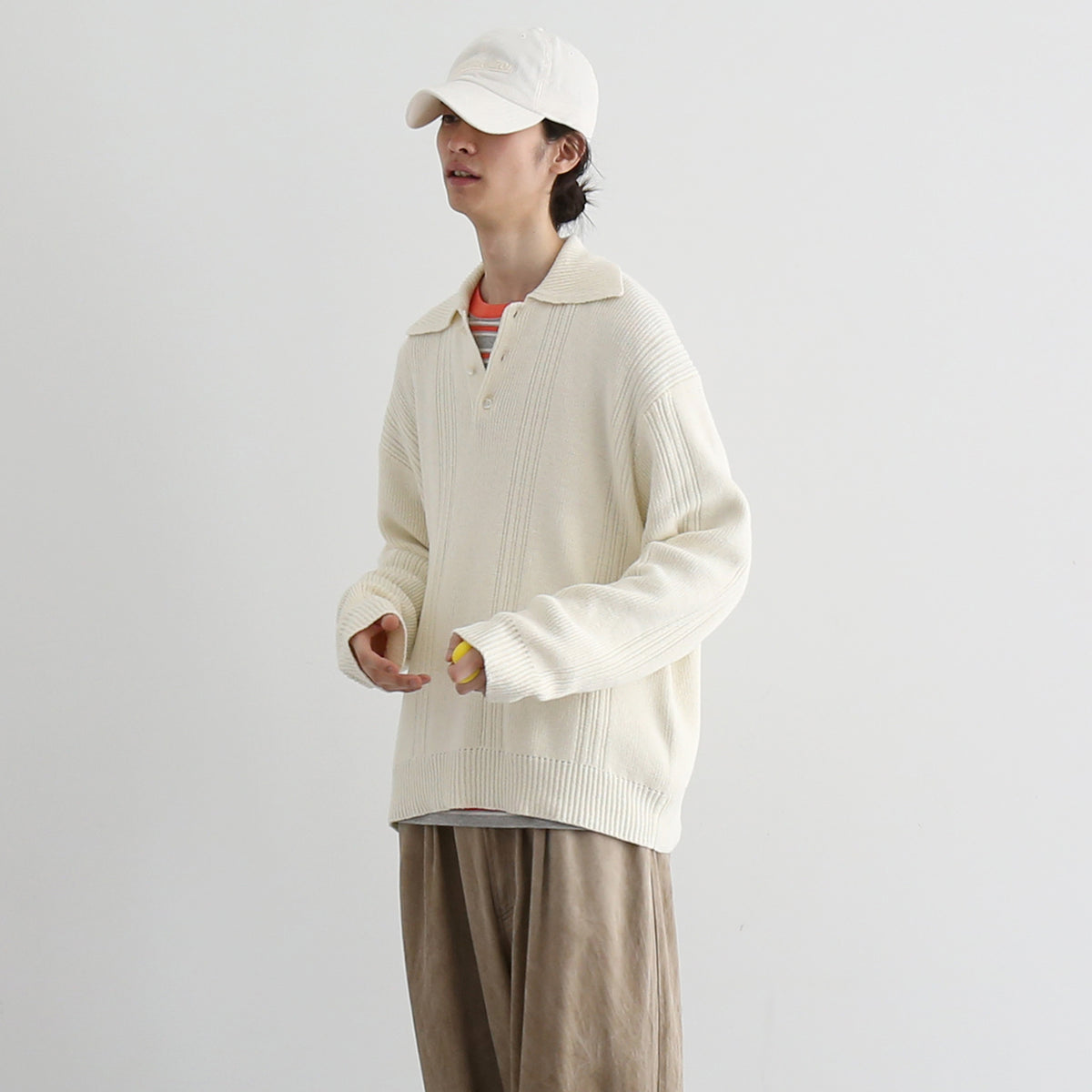 NEONSIGN【ネオンサイン】Drop needle polo (ls) 