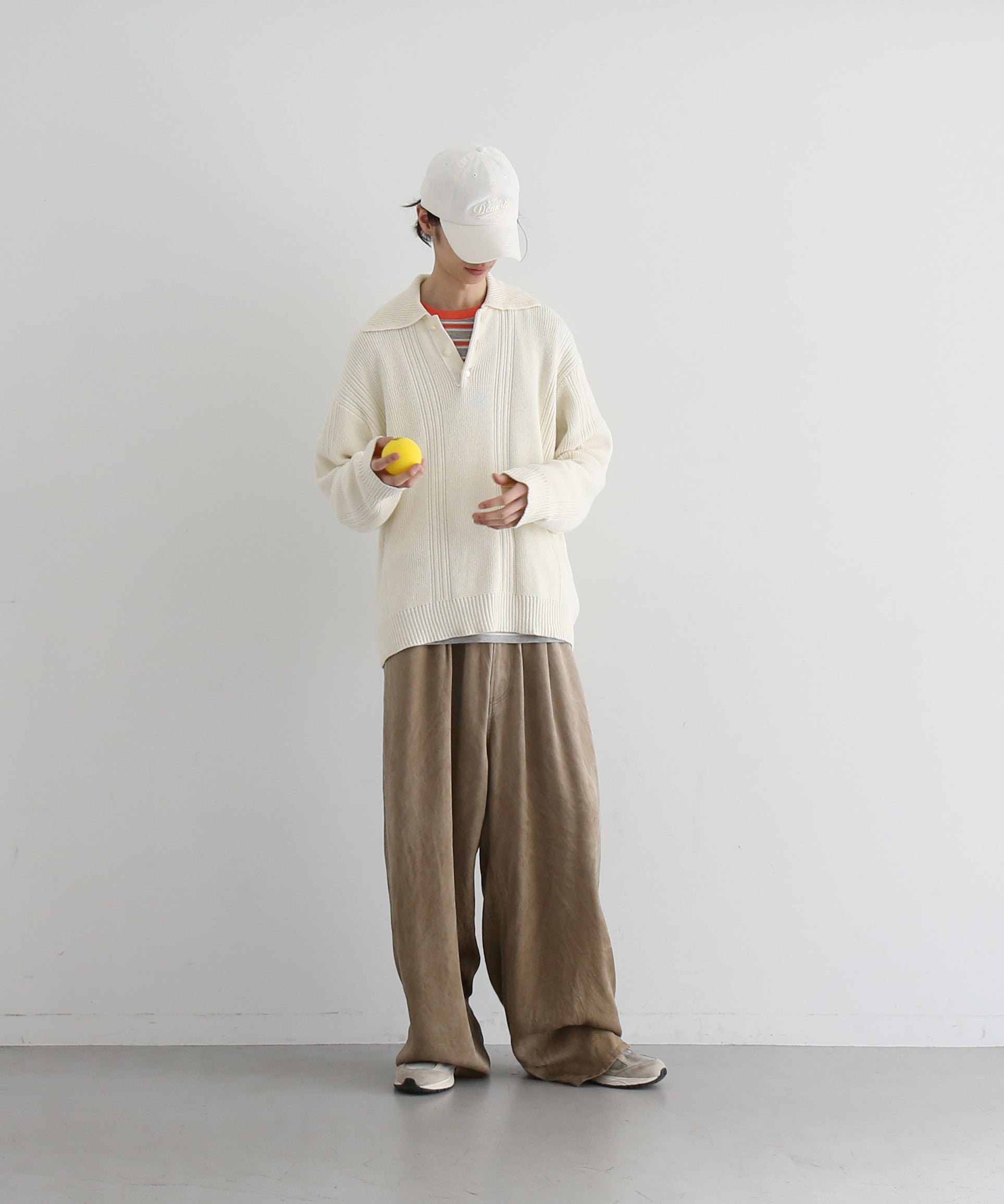NEONSIGN【ネオンサイン】Drop needle polo (ls) 