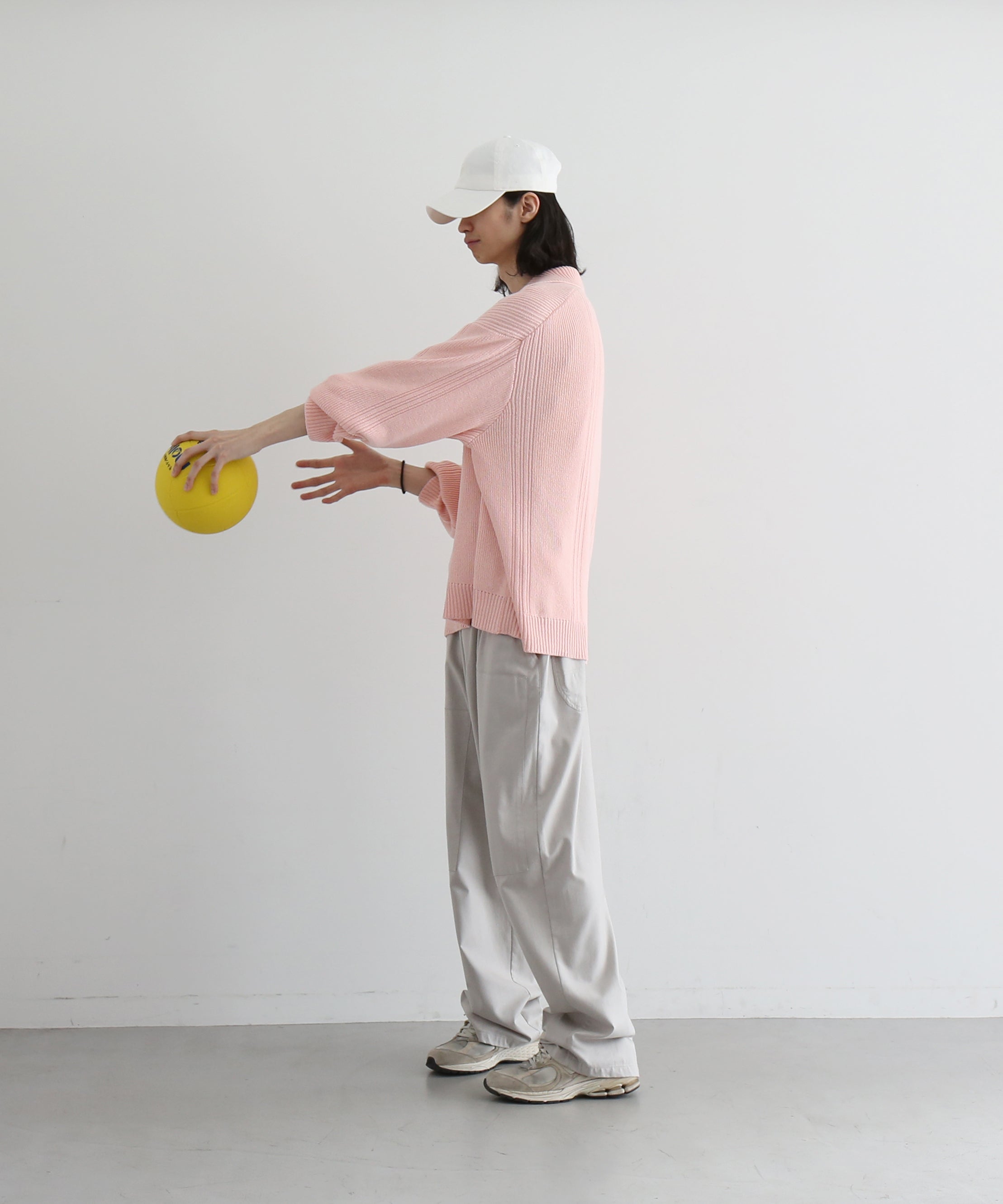 NEONSIGN Drop needle polo (ls) "PASTEL PINK"