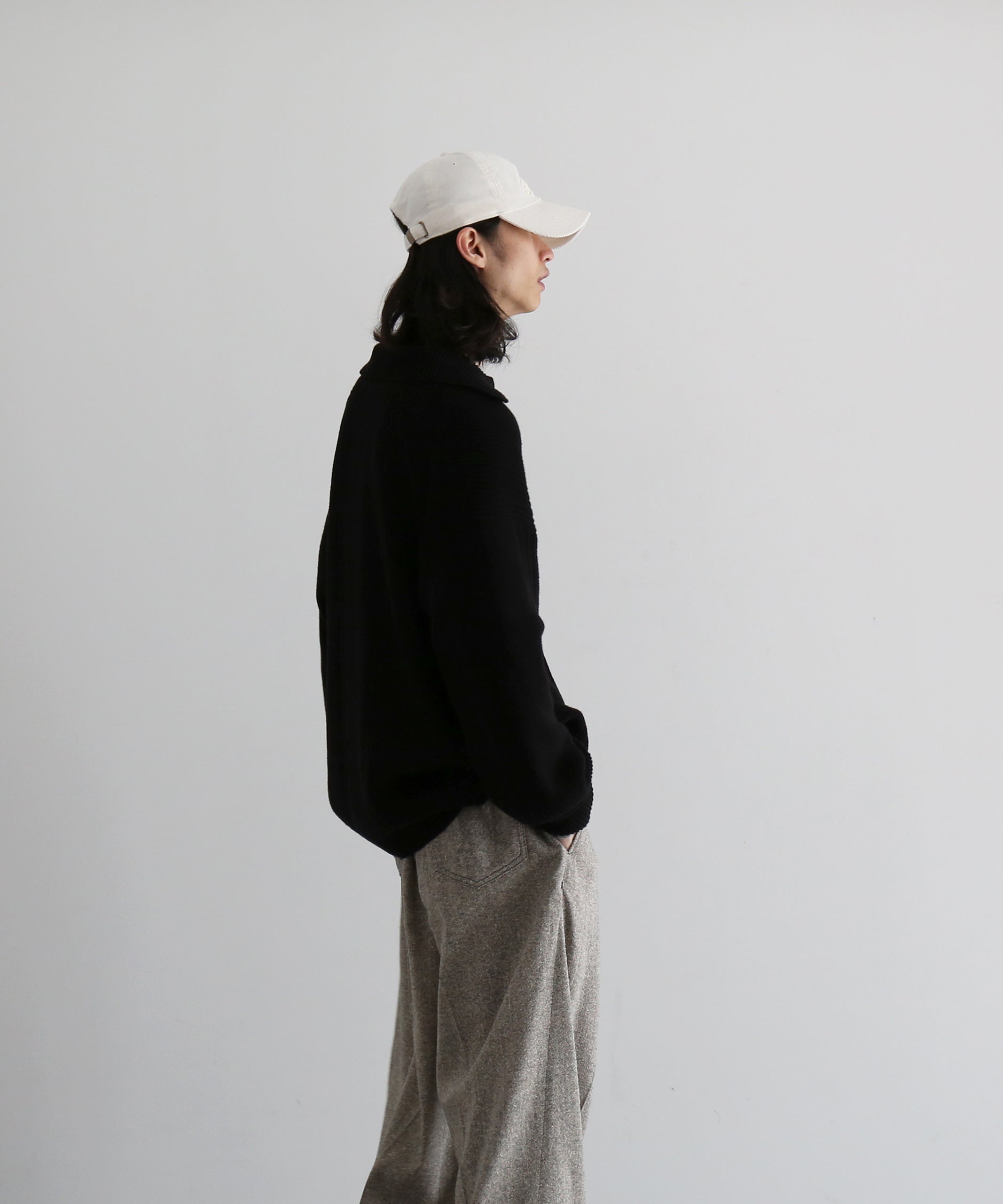 NEONSIGN Drop needle polo (ls) "BLACK"