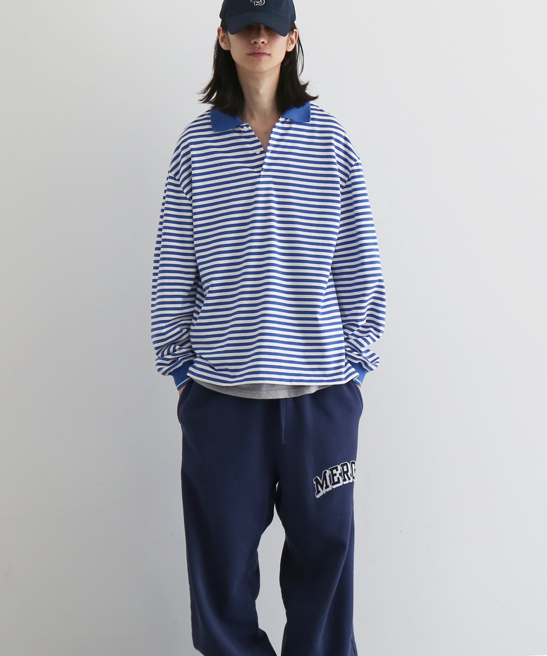 KAIKO【カイコー】Long sleeve border polo shirt 