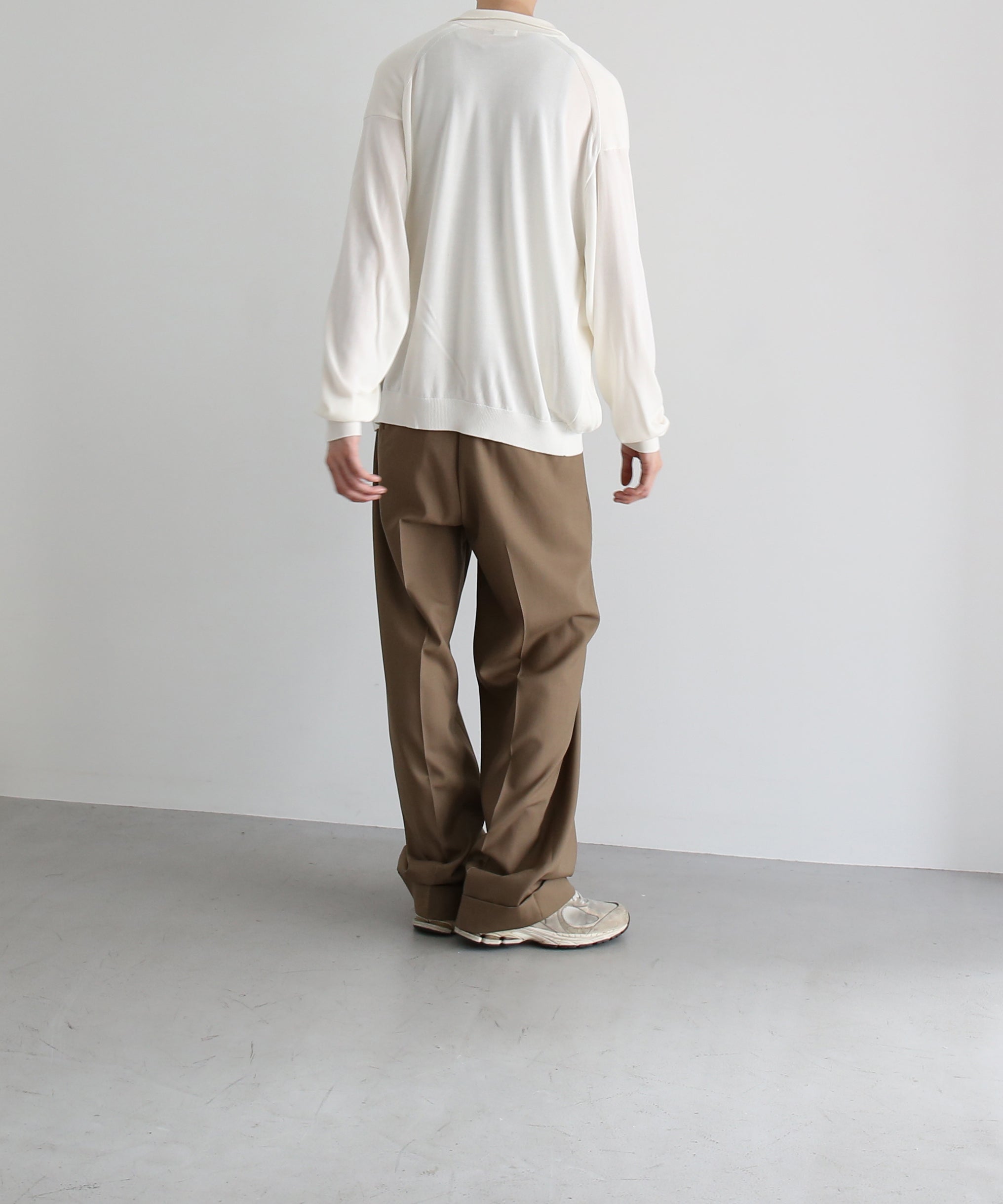 crepuscule【クレプスキュール】【EXCLUSIVE】Open collar knit shirt