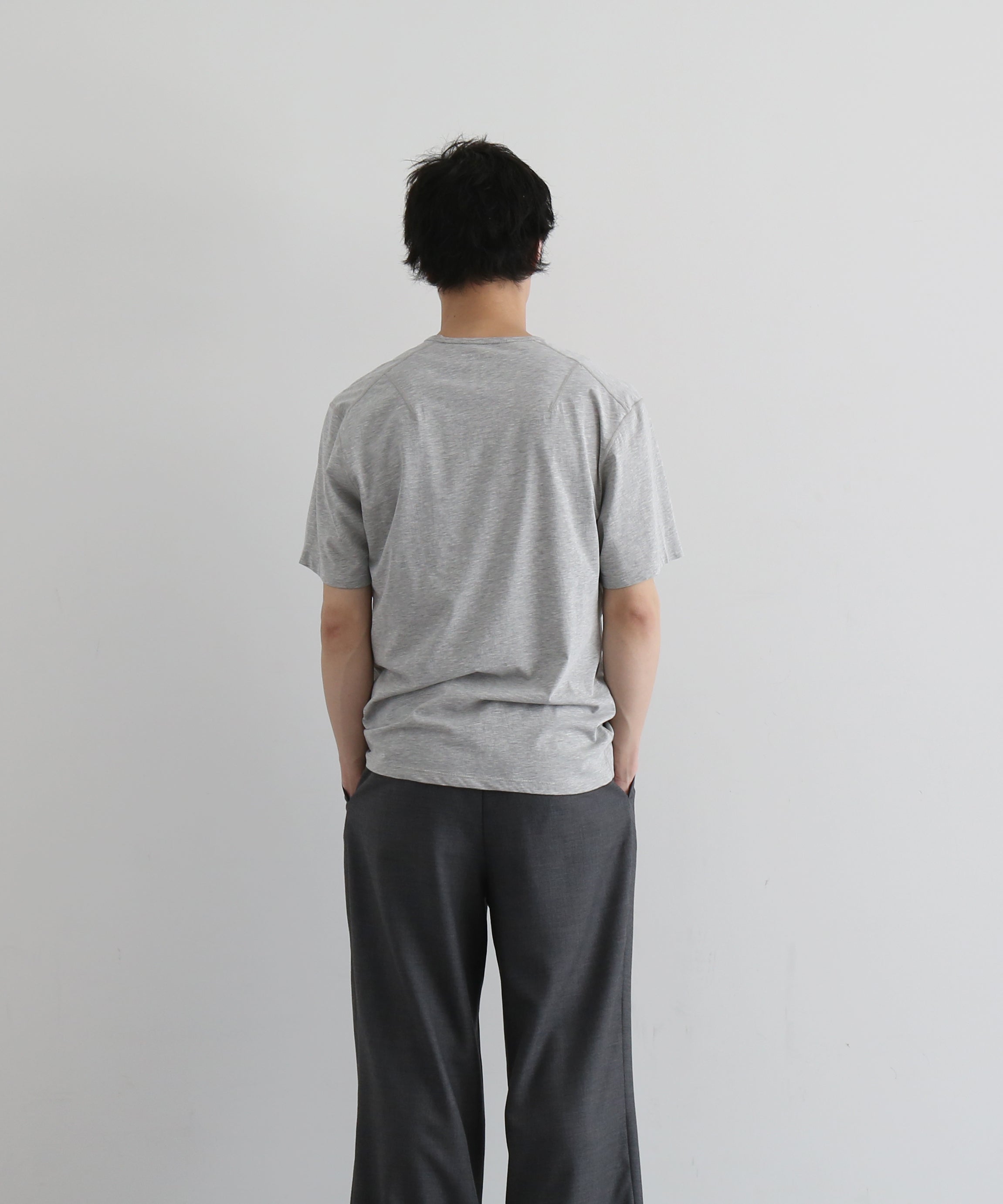 KAIKO U neck t-shirts "TOP GRAY"
