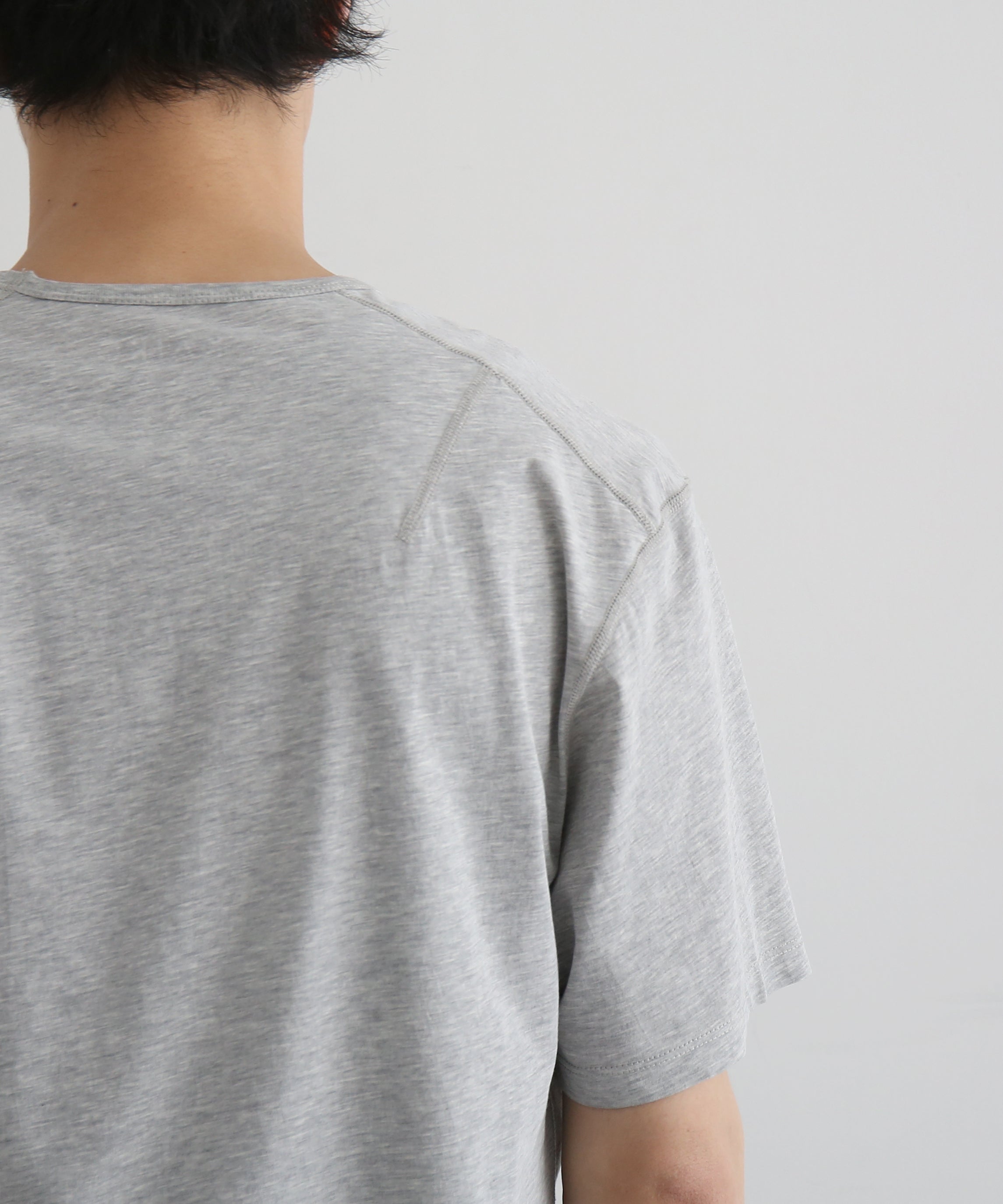 KAIKO U neck t-shirts "TOP GRAY"