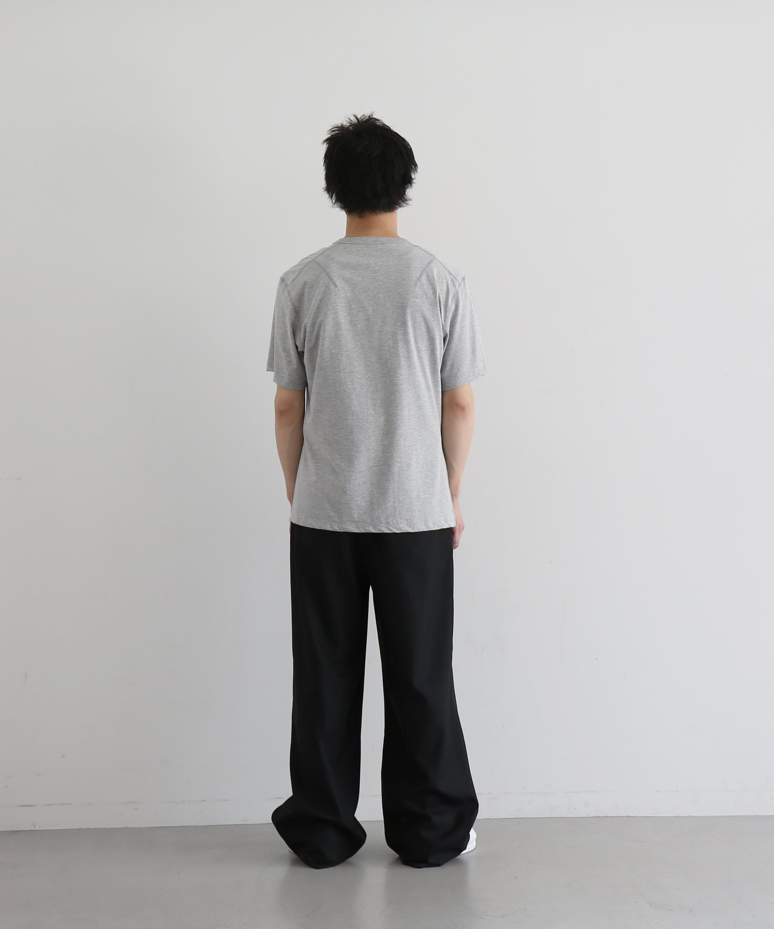 KAIKO H neck t-shirts "TOP GRAY"