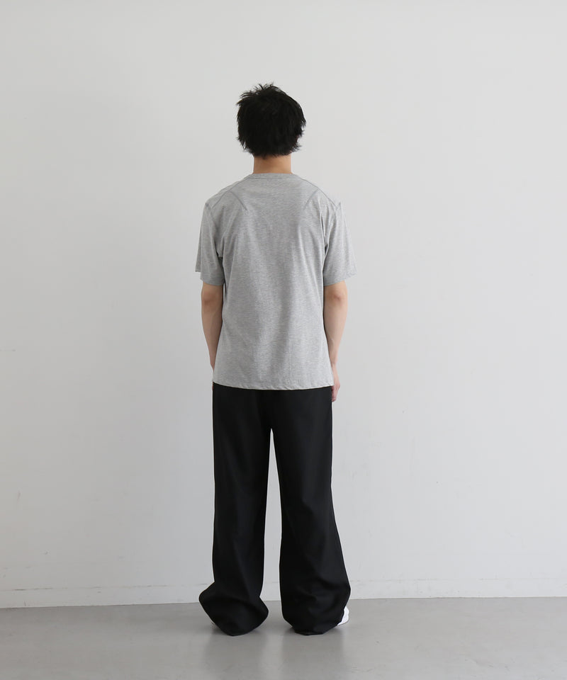 KAIKO H neck t-shirts "TOP GRAY"