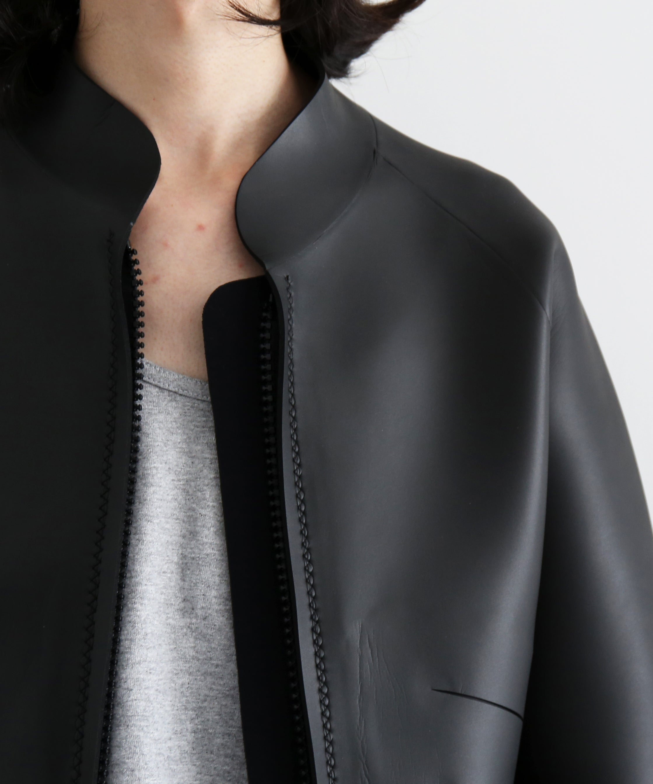 D.W.W.W × Scales shark leather skin jacket "BLACK"