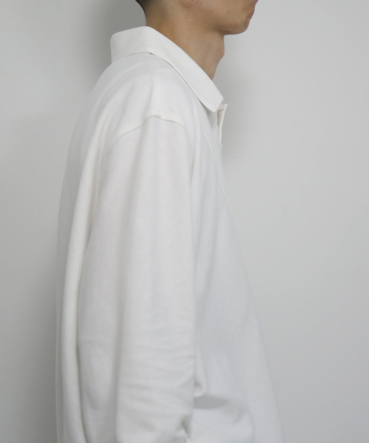 FRED PERRY Craig green longsleeve v overlay poloshirt "SNOW WHITE"