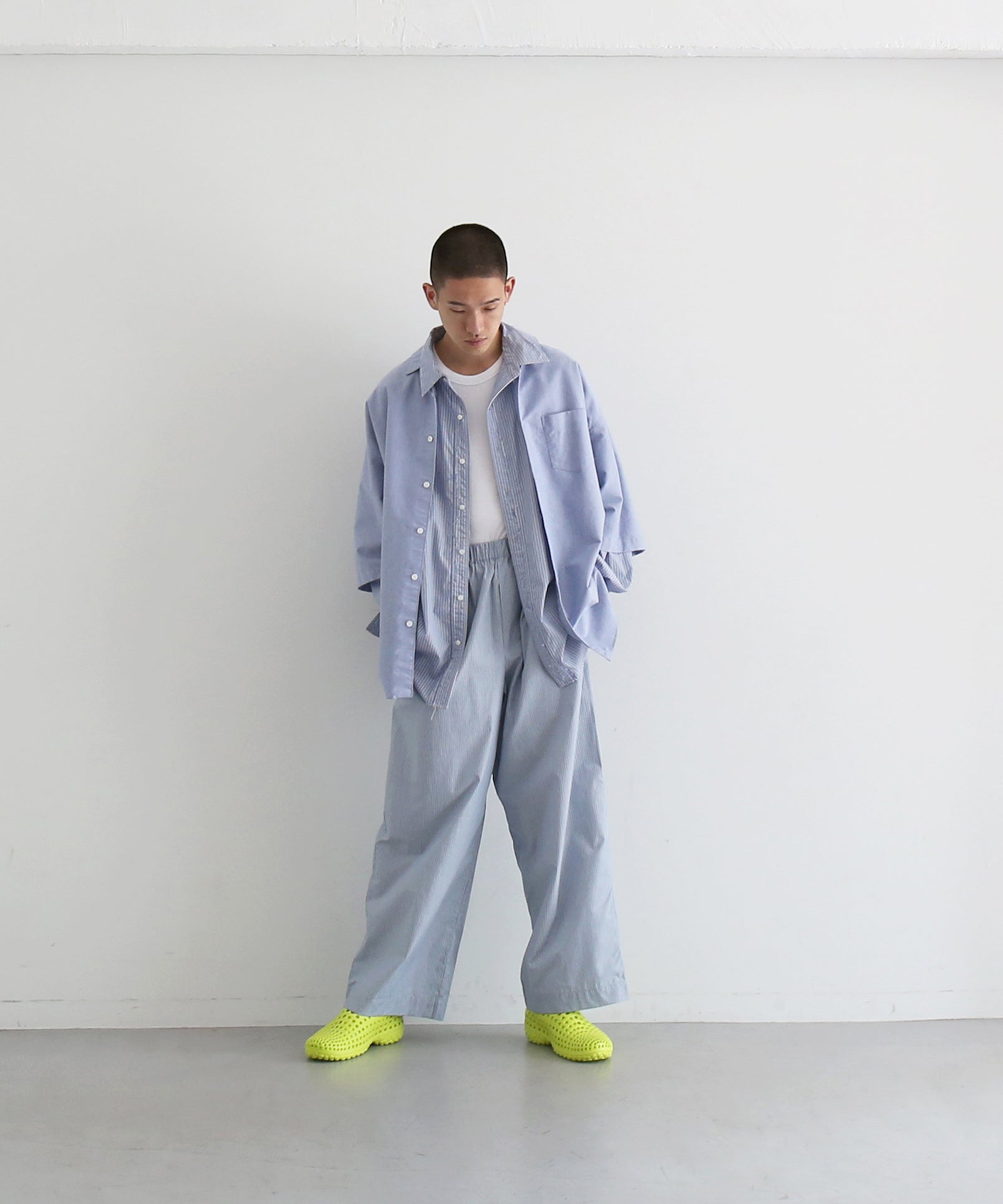 Baserange Claude pants "BLUE STRIPE"