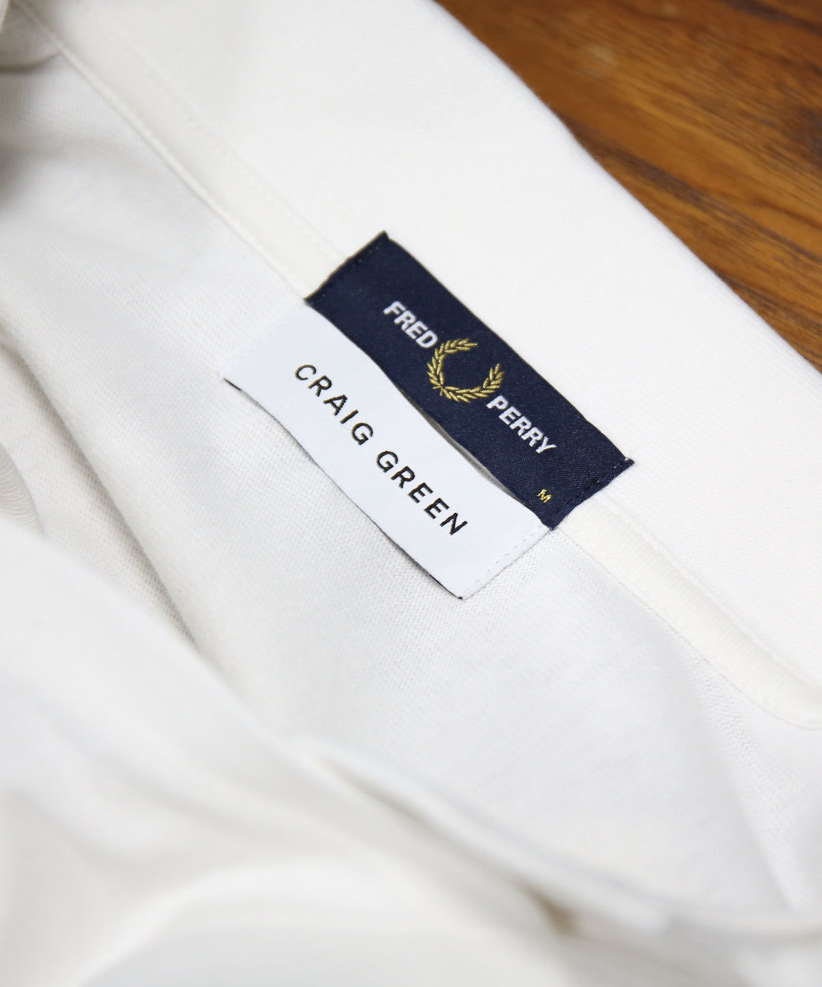 FRED PERRY Craig green longsleeve v overlay poloshirt "SNOW WHITE"