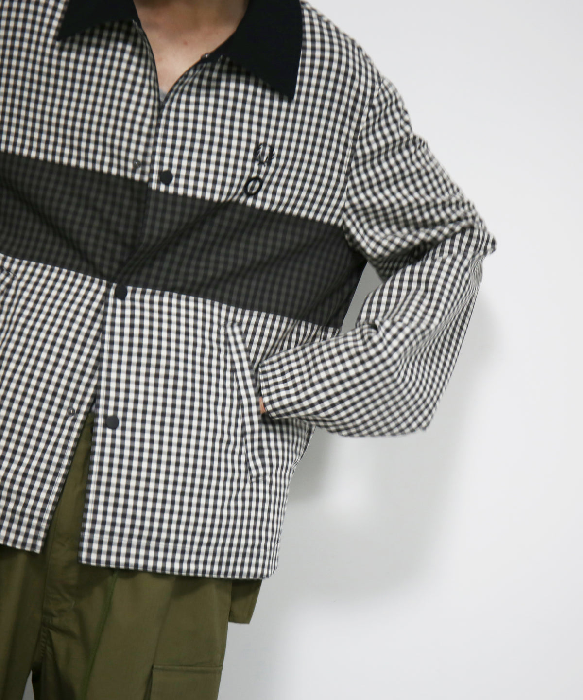 FRED PERRY Craig green reversible overshirt "ANCHOR GREY"