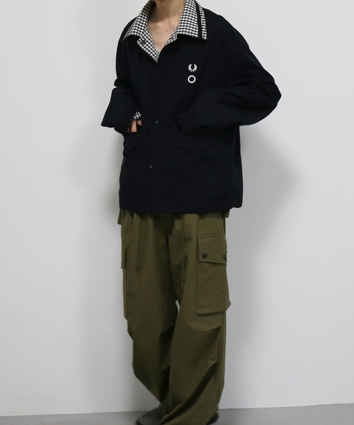 FRED PERRY Craig green reversible overshirt "ANCHOR GREY"