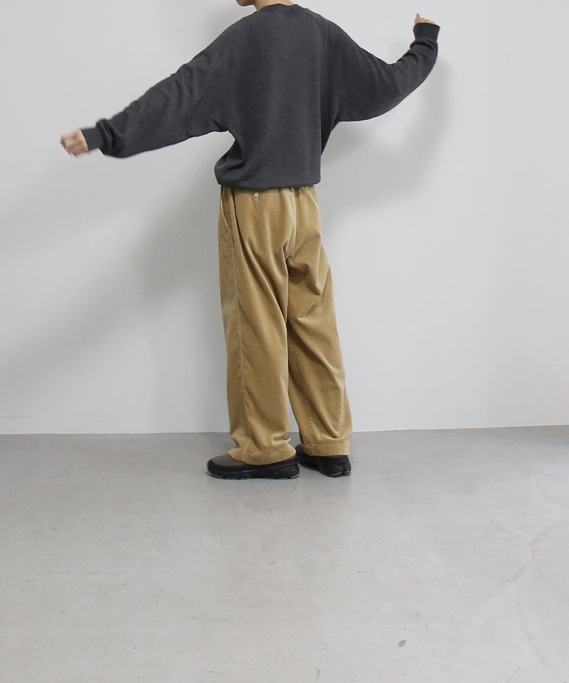 OLD FOLK HOUSE Washable wool sweatshirt "HEATHER GRAY"