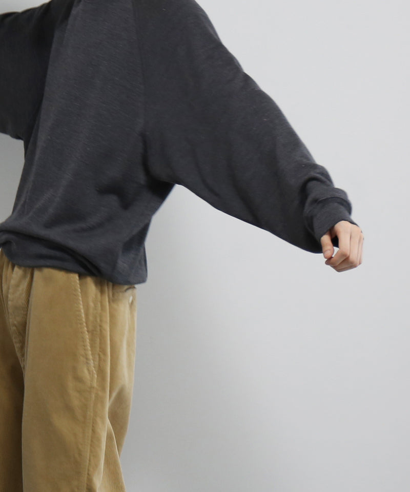 OLD FOLK HOUSE Washable wool sweatshirt "HEATHER GRAY"