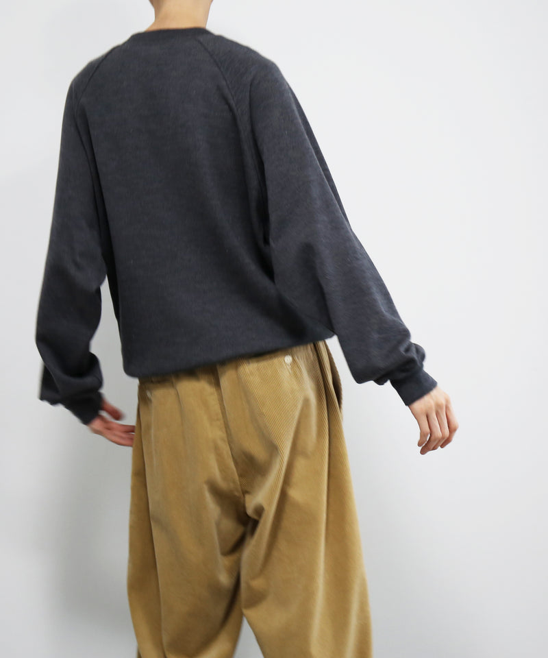 OLD FOLK HOUSE Washable wool sweatshirt "HEATHER GRAY"