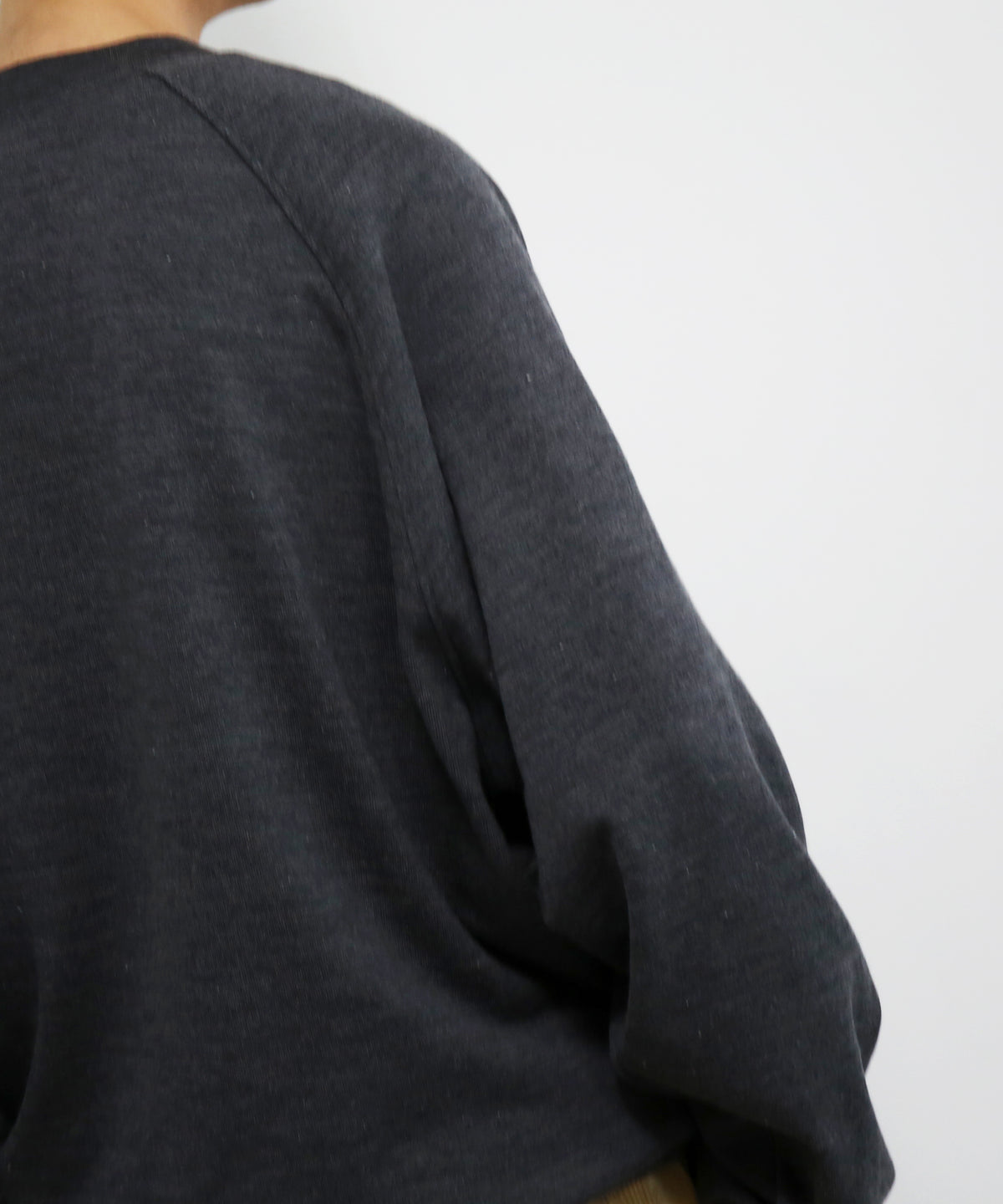 OLD FOLK HOUSE Washable wool sweatshirt "HEATHER GRAY"