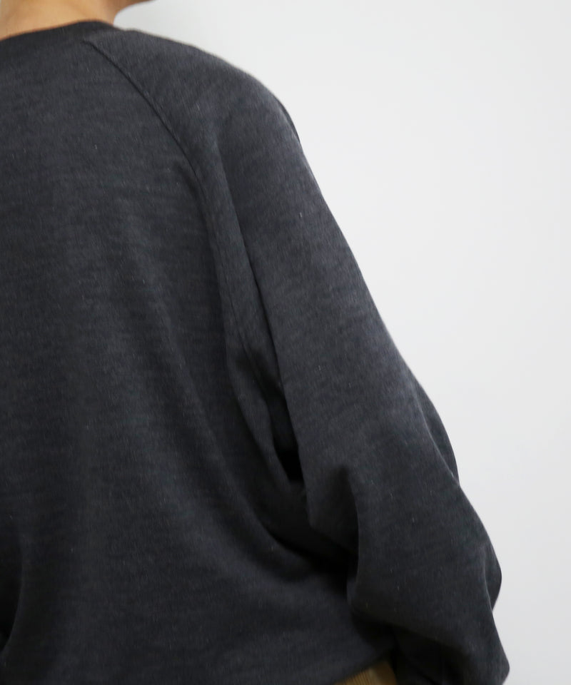 OLD FOLK HOUSE Washable wool sweatshirt "HEATHER GRAY"