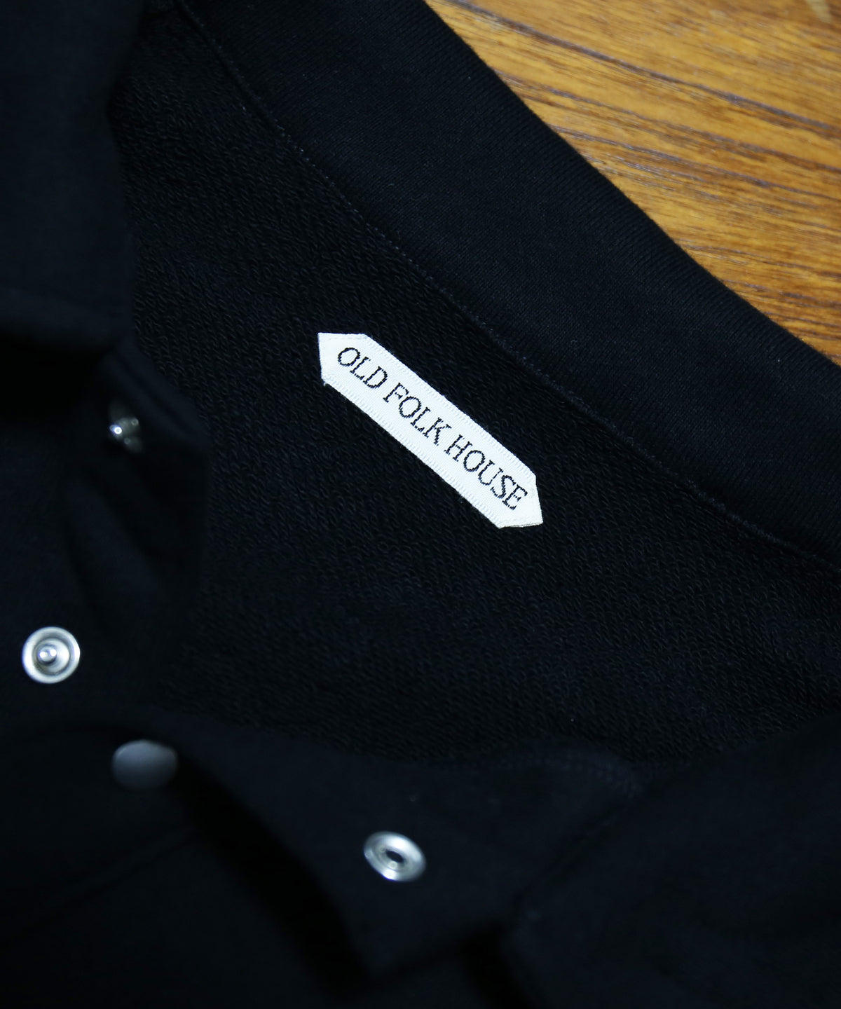 OLD FOLK HOUSE  Half-snap sweatshirt "BLACK"