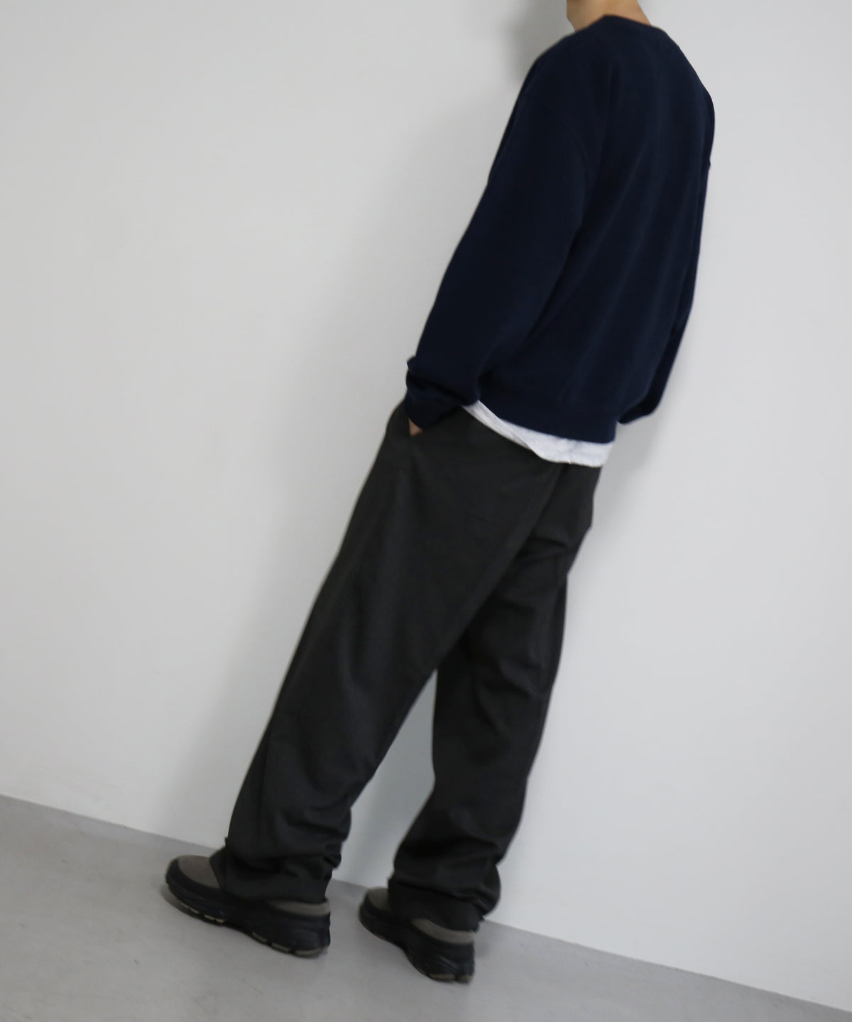 crepuscule Co/wo moss stitch p/o "NAVY"
