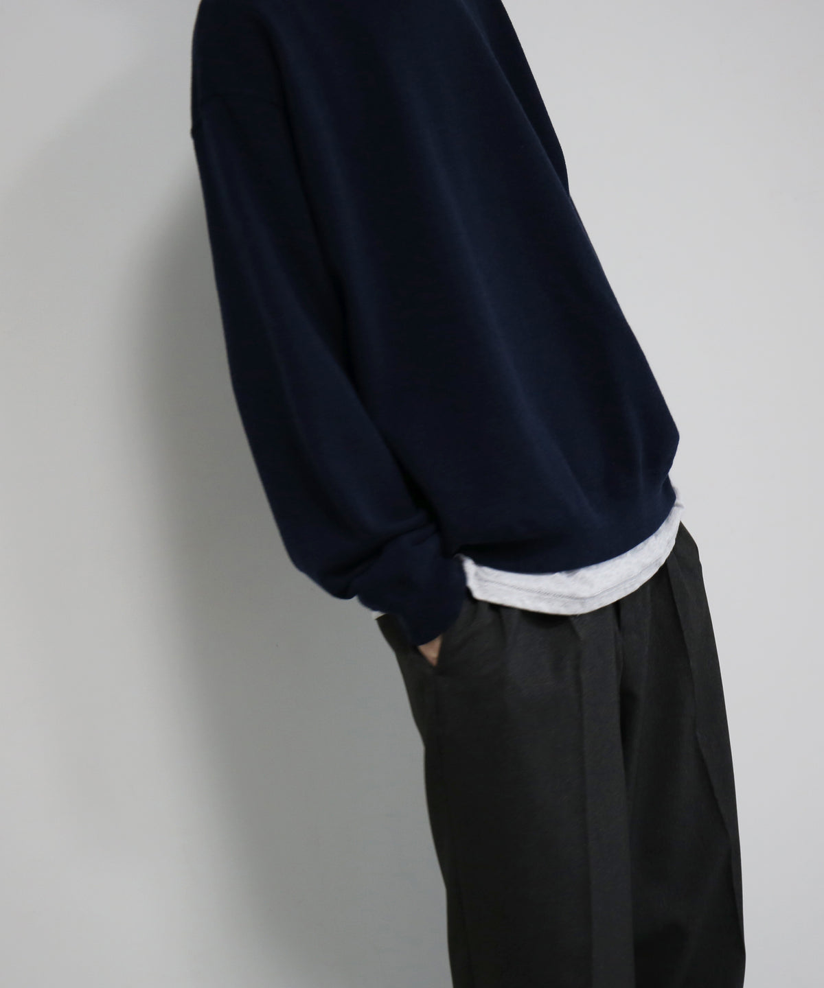 crepuscule Co/wo moss stitch p/o "NAVY"