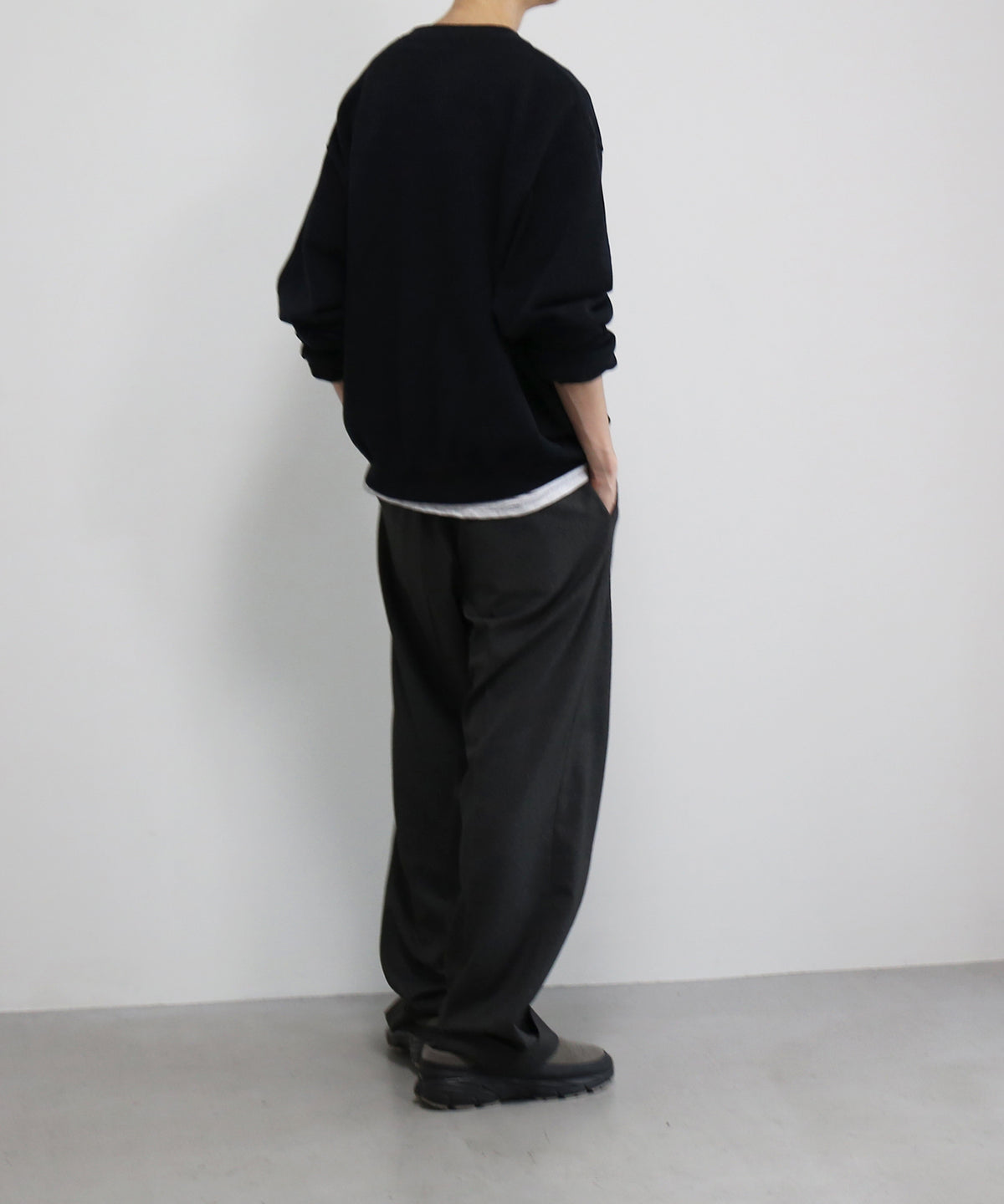 crepuscule Co/wo moss stitch p/o "BLACK"